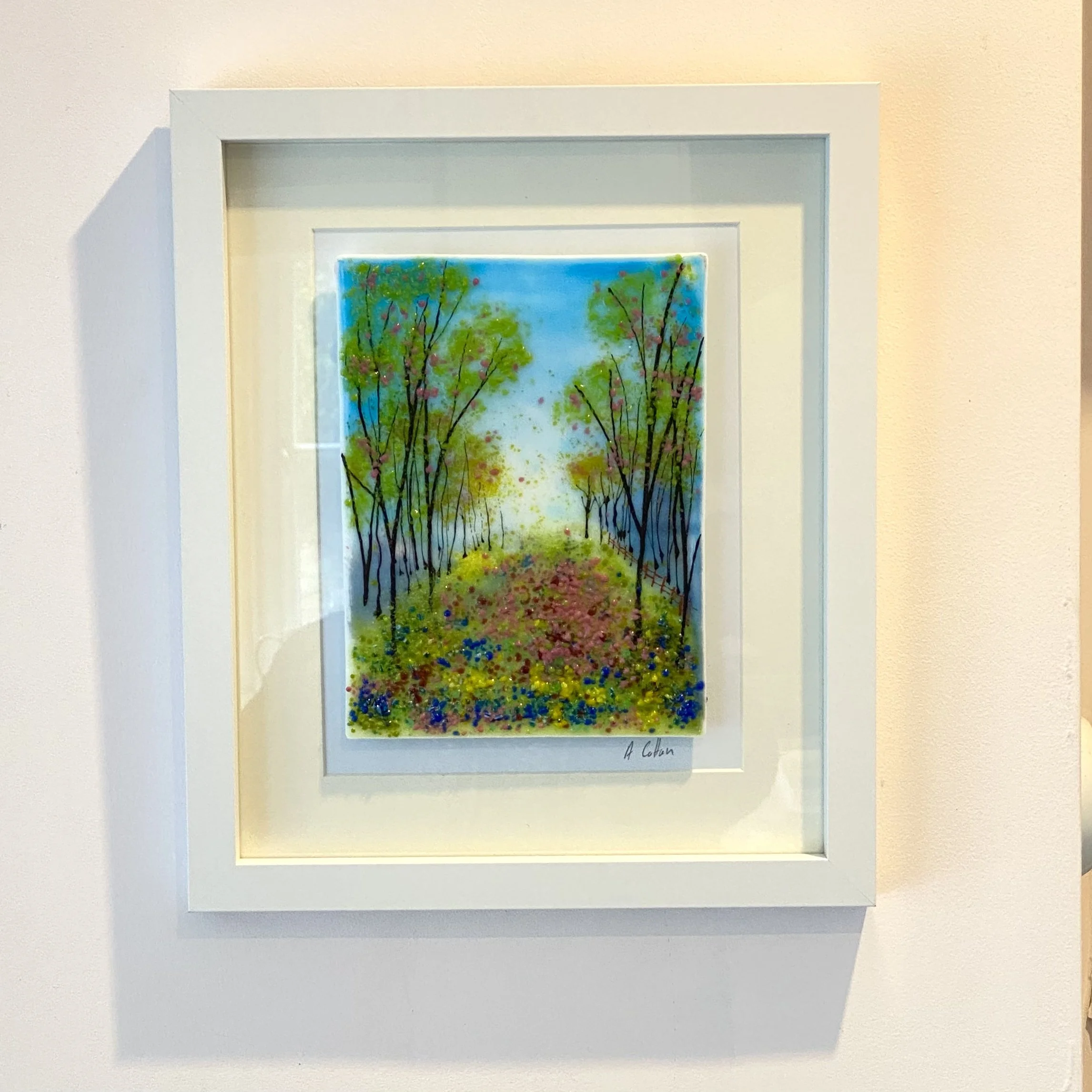Summer Woodland Fused Glass Art