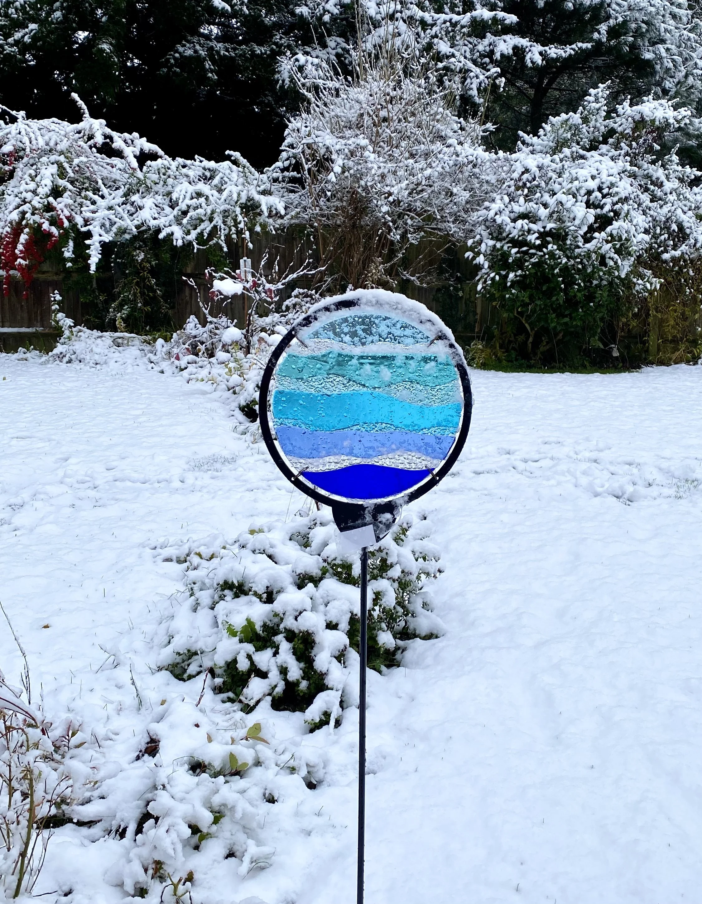 Blue water garden lollipop