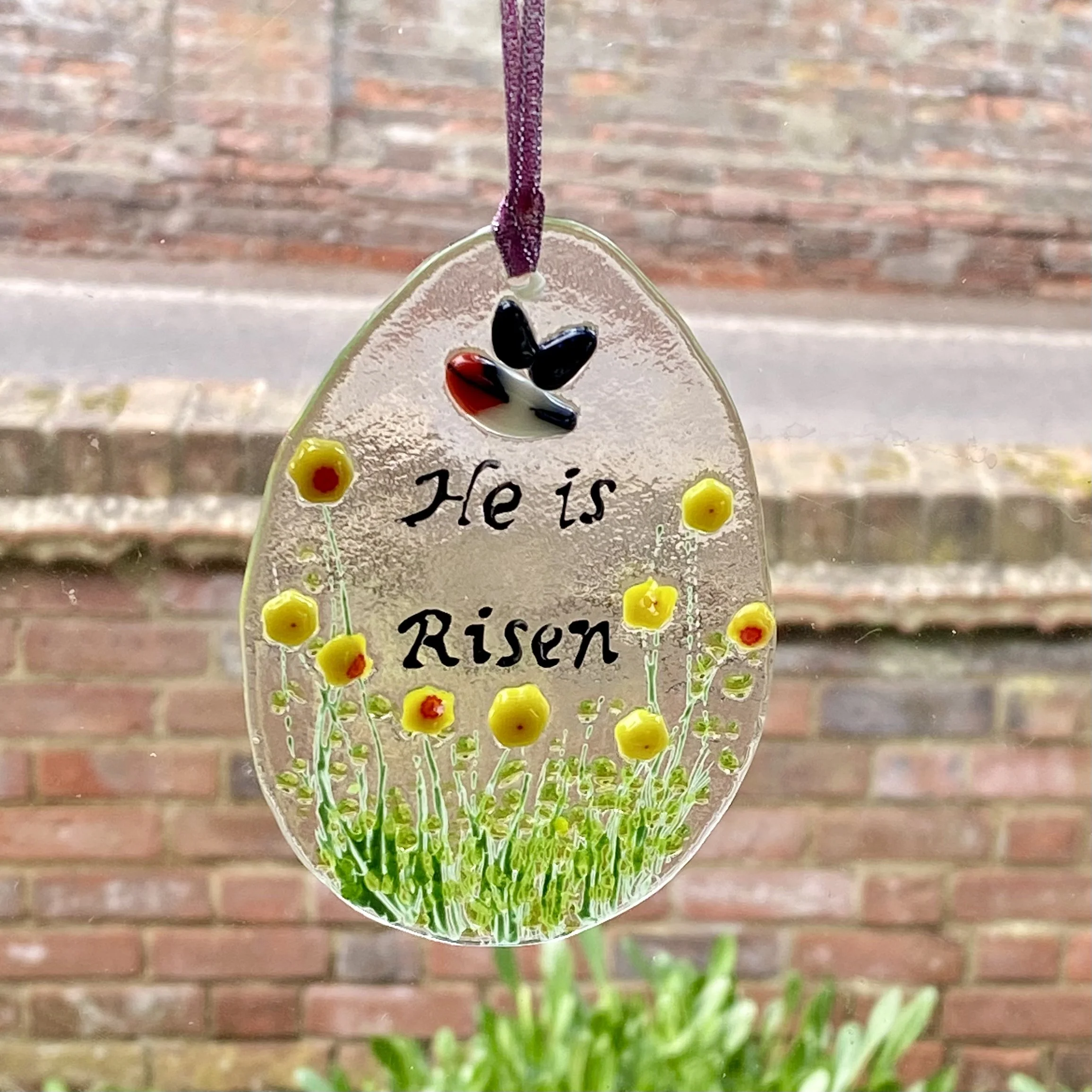 He Is Risen Easter Egg Decoration
