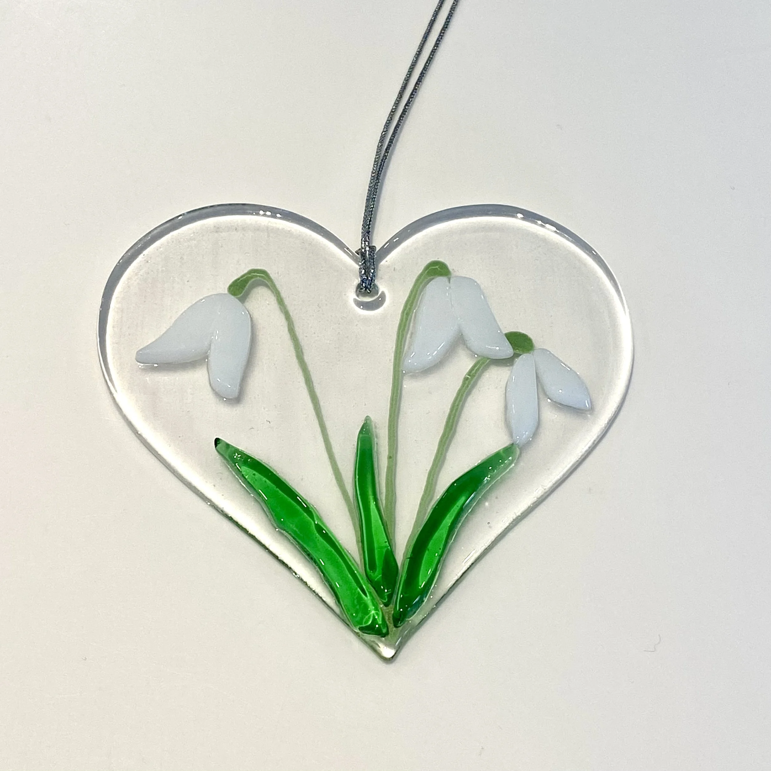 Snowdrop Heart Ornament