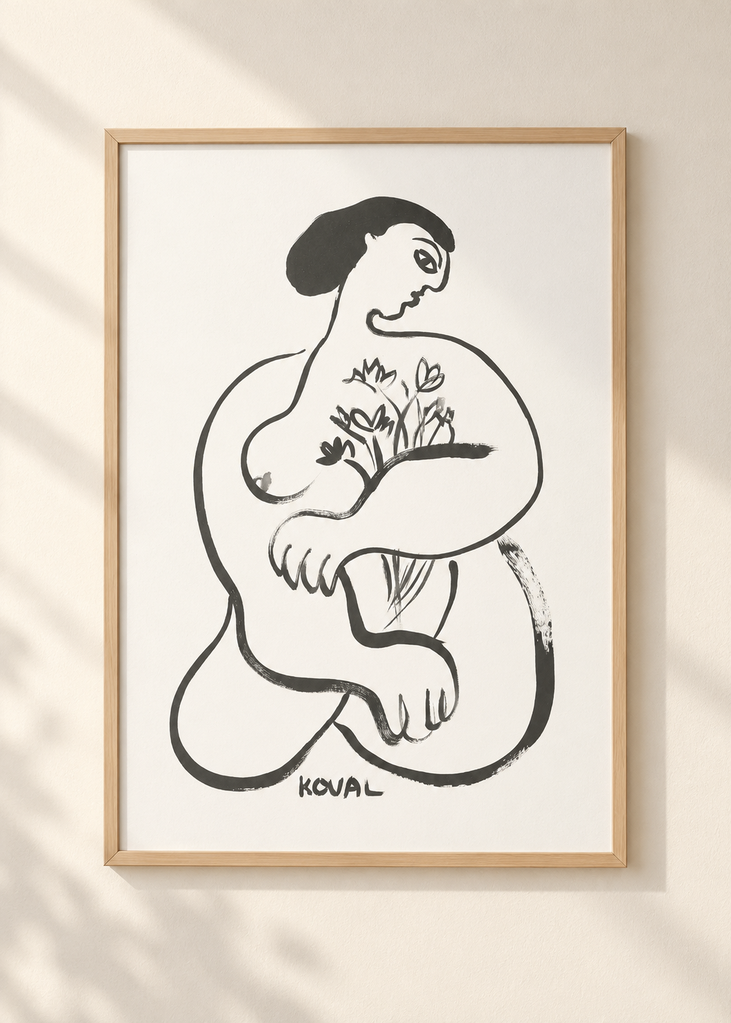 PRINT “Girl with Flowers. July.”