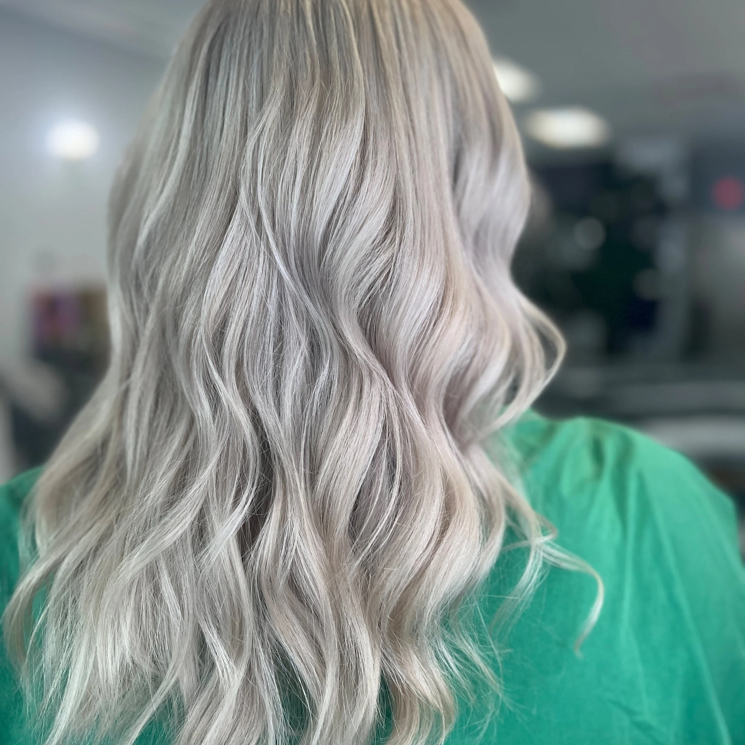 Dimensional blonde hair created at Alfa Jae Salon in Cary, NC