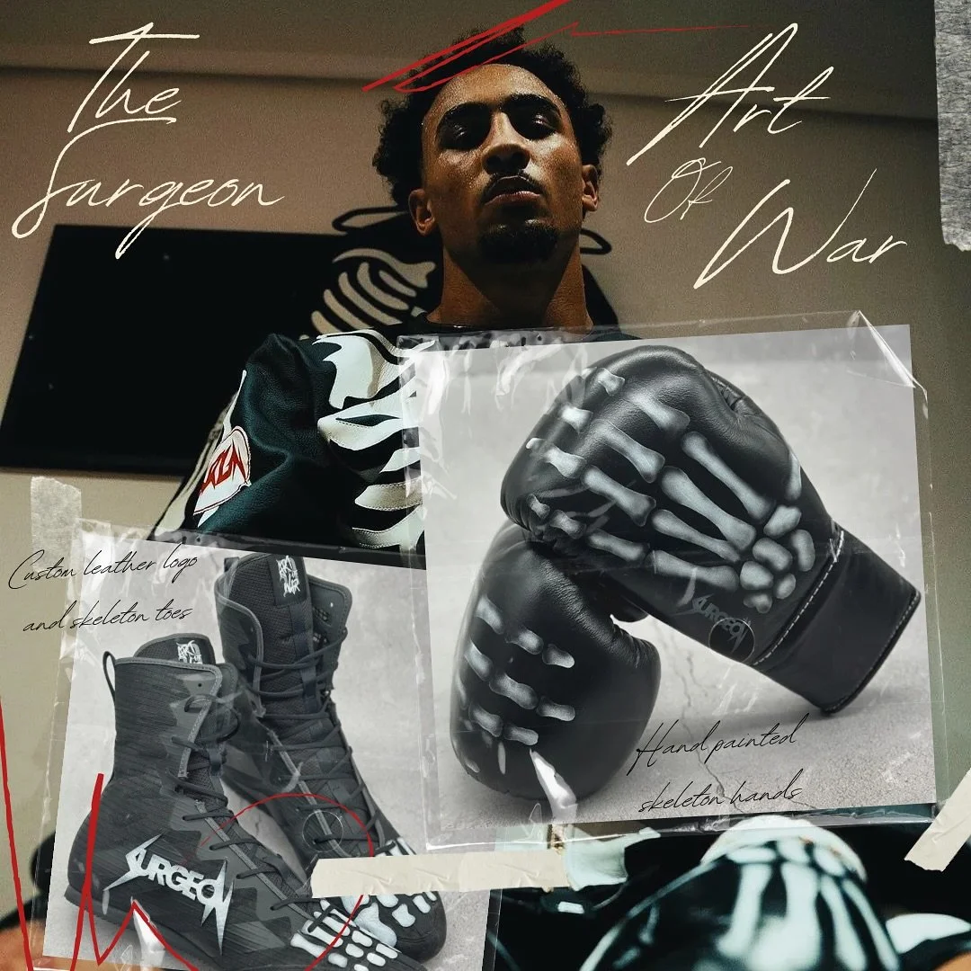 Circa 2024 @benwhittaker the OG skeleton kit, bespoke skeleton gloves and boots to pair perfectly with a full skeleton kit ☠️

#benwhittaker #artofwarstuido #aowstudio #skeleton #skeletongloves #skeletonkit #customboxingboots #customboxinggloves #cus