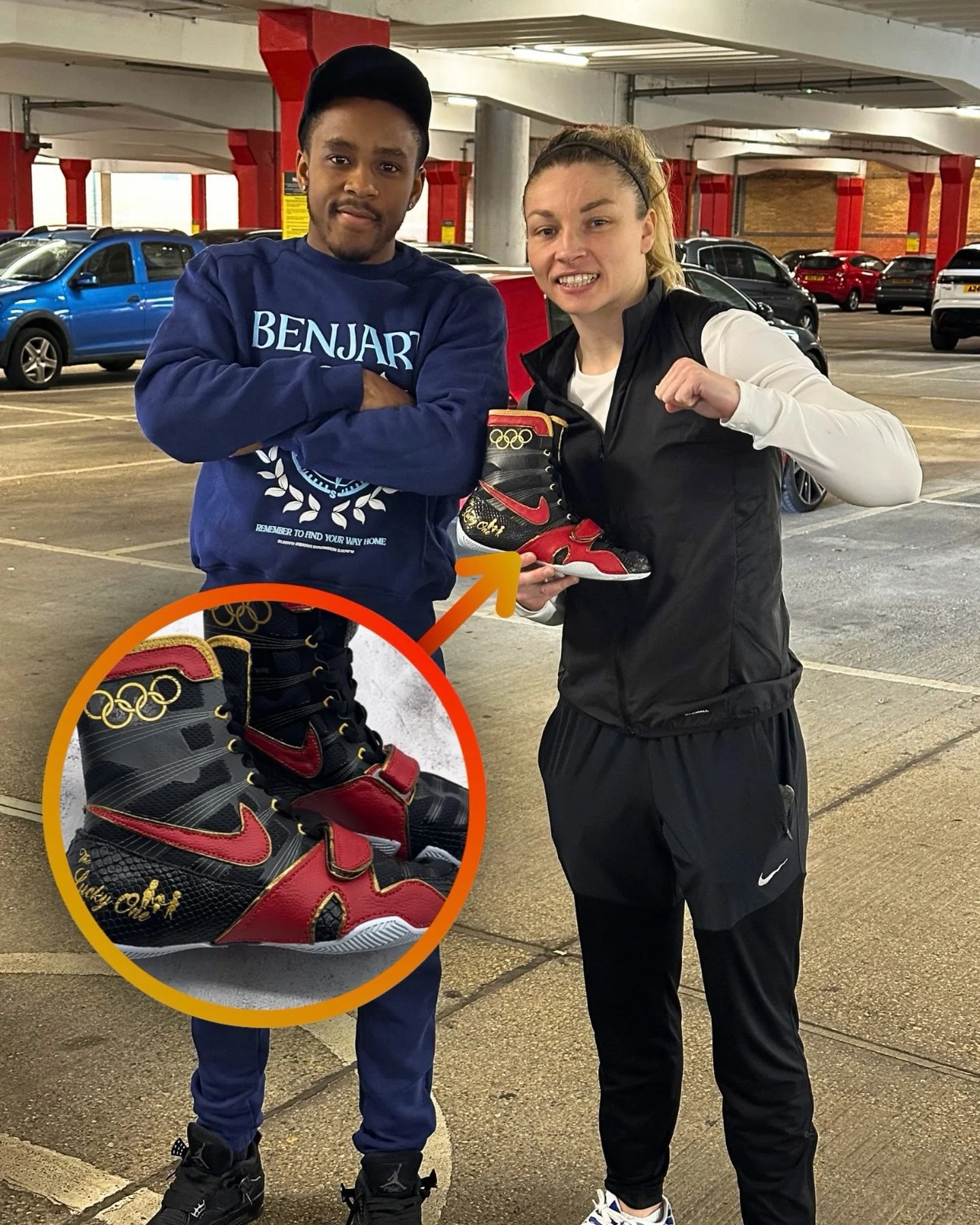 One of one Nike hyper Ko 1 created for the lucky one @laurenprice 🏴󠁧󠁢󠁷󠁬󠁳󠁿 

#customboxingboots #boxing #boxingboots #Welsh #laurenprice