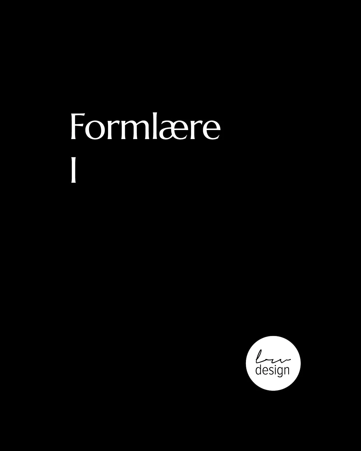 Formlære I