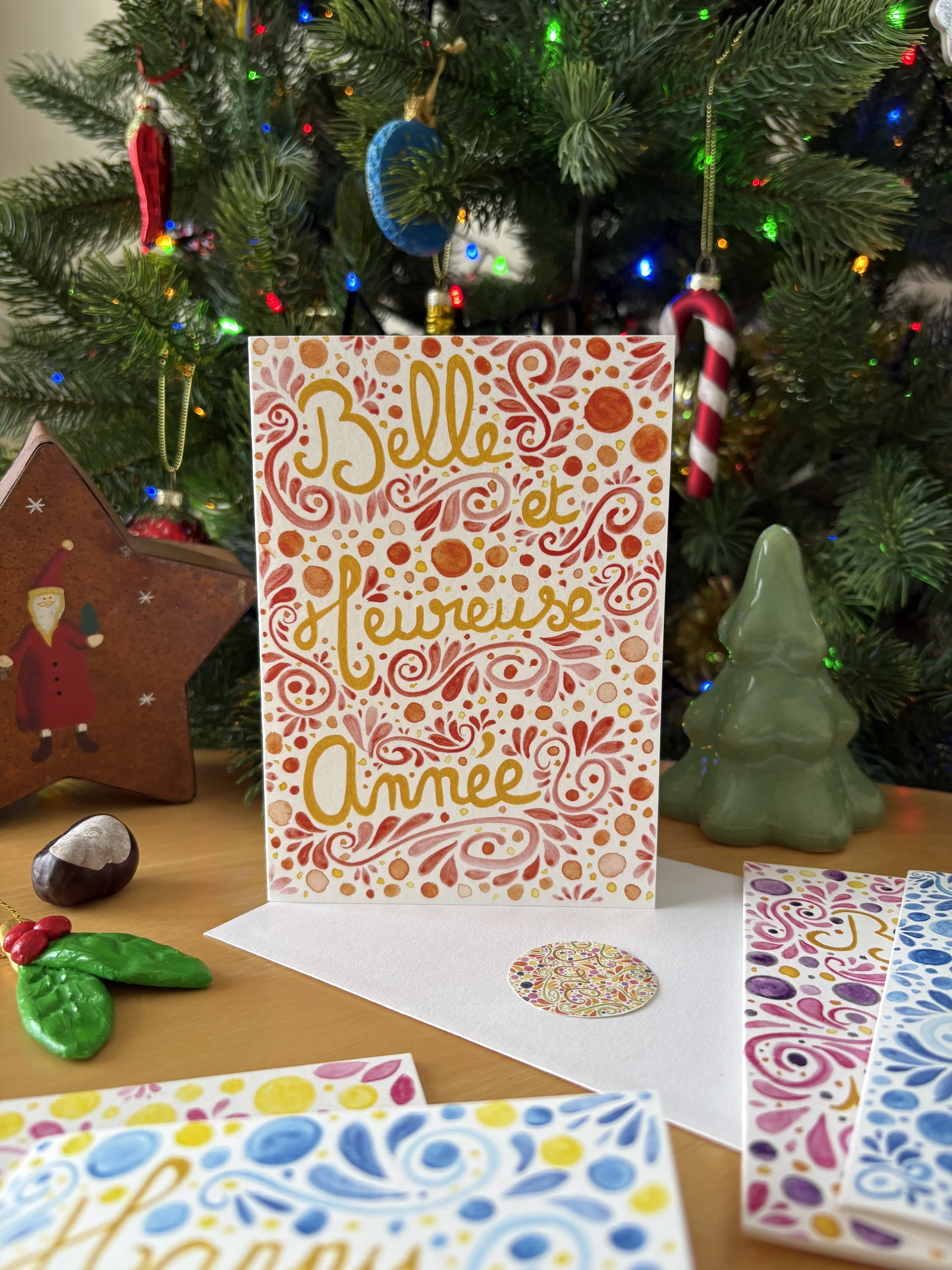 Carte de voeux "Belle et Heureuse Année" de Mélila Victoria