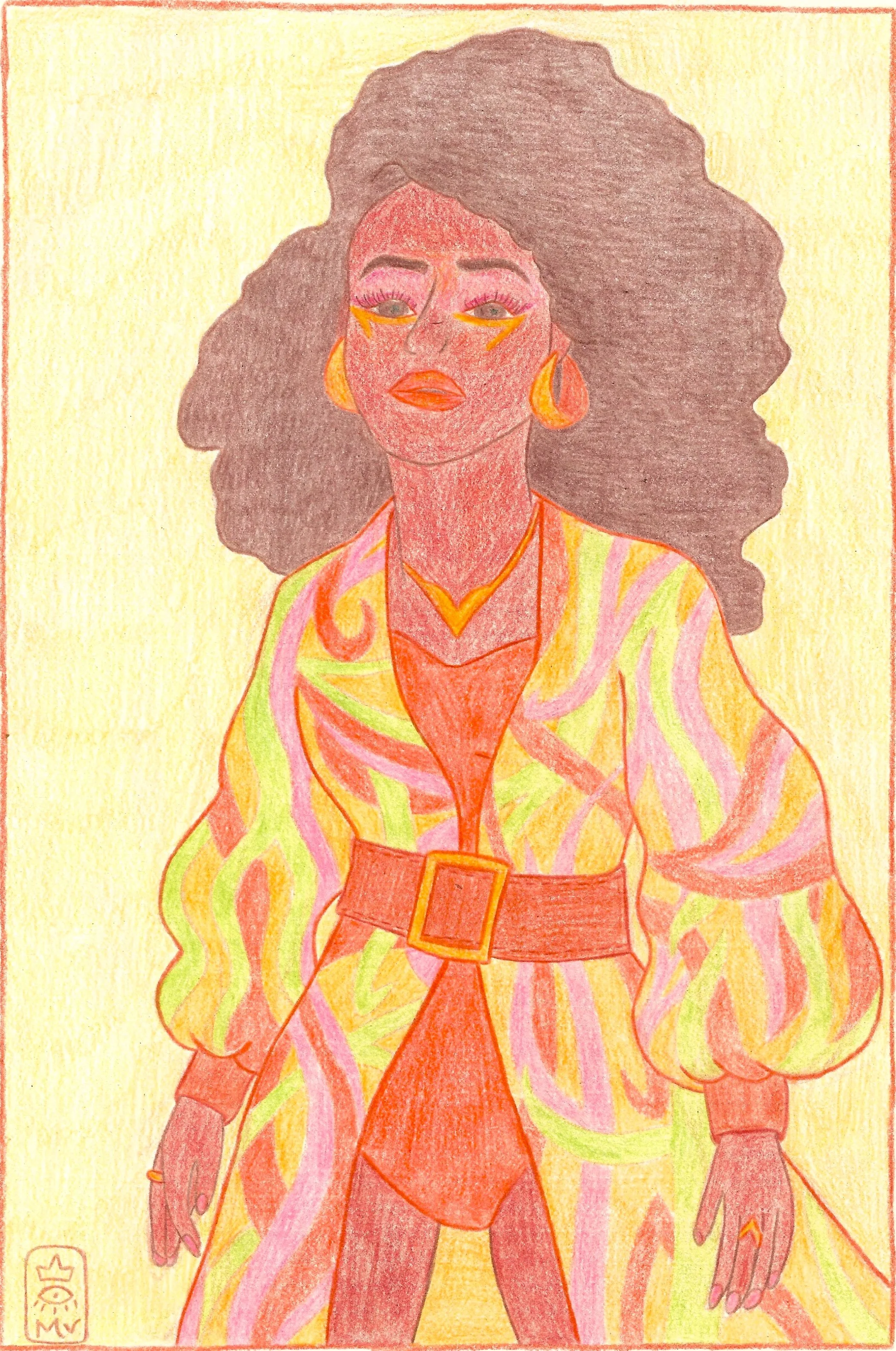 "Black Barbie", illustration de Mélila Victoria, écrivaine, peintre et linograveuse