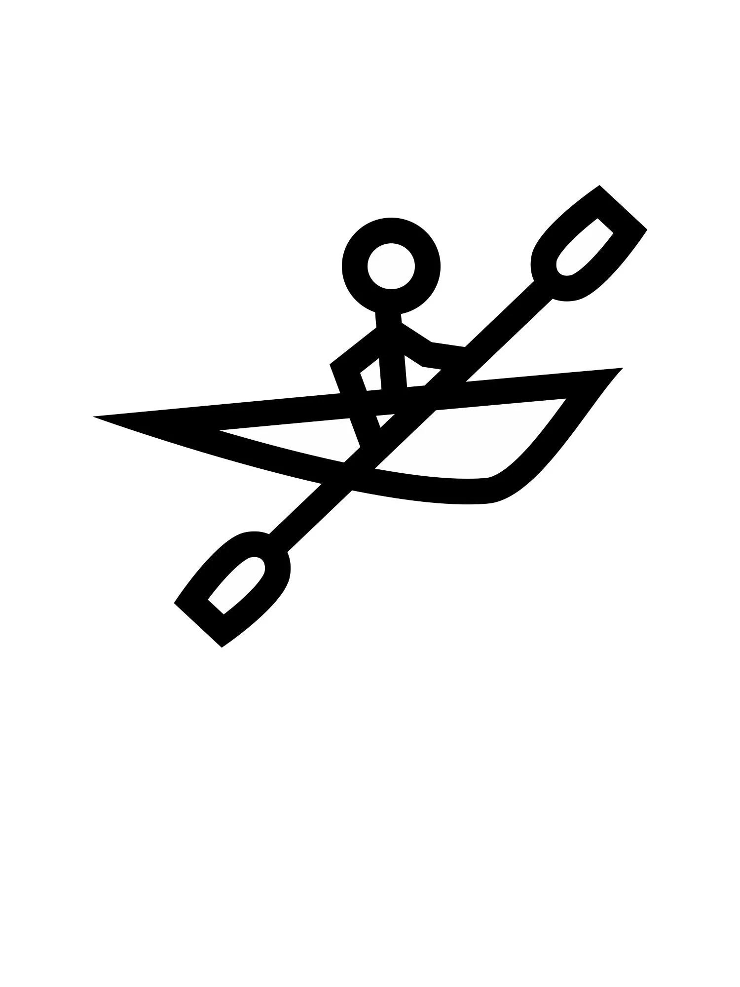 Kayak (black design on transparency)