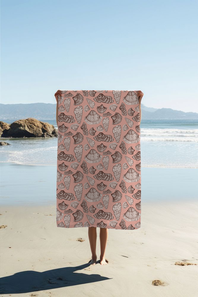 Motif coquillage style naturaliste