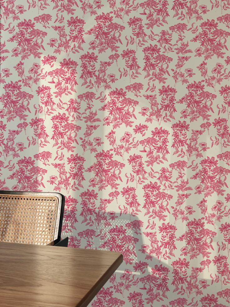 Motif herbier toile de jouy