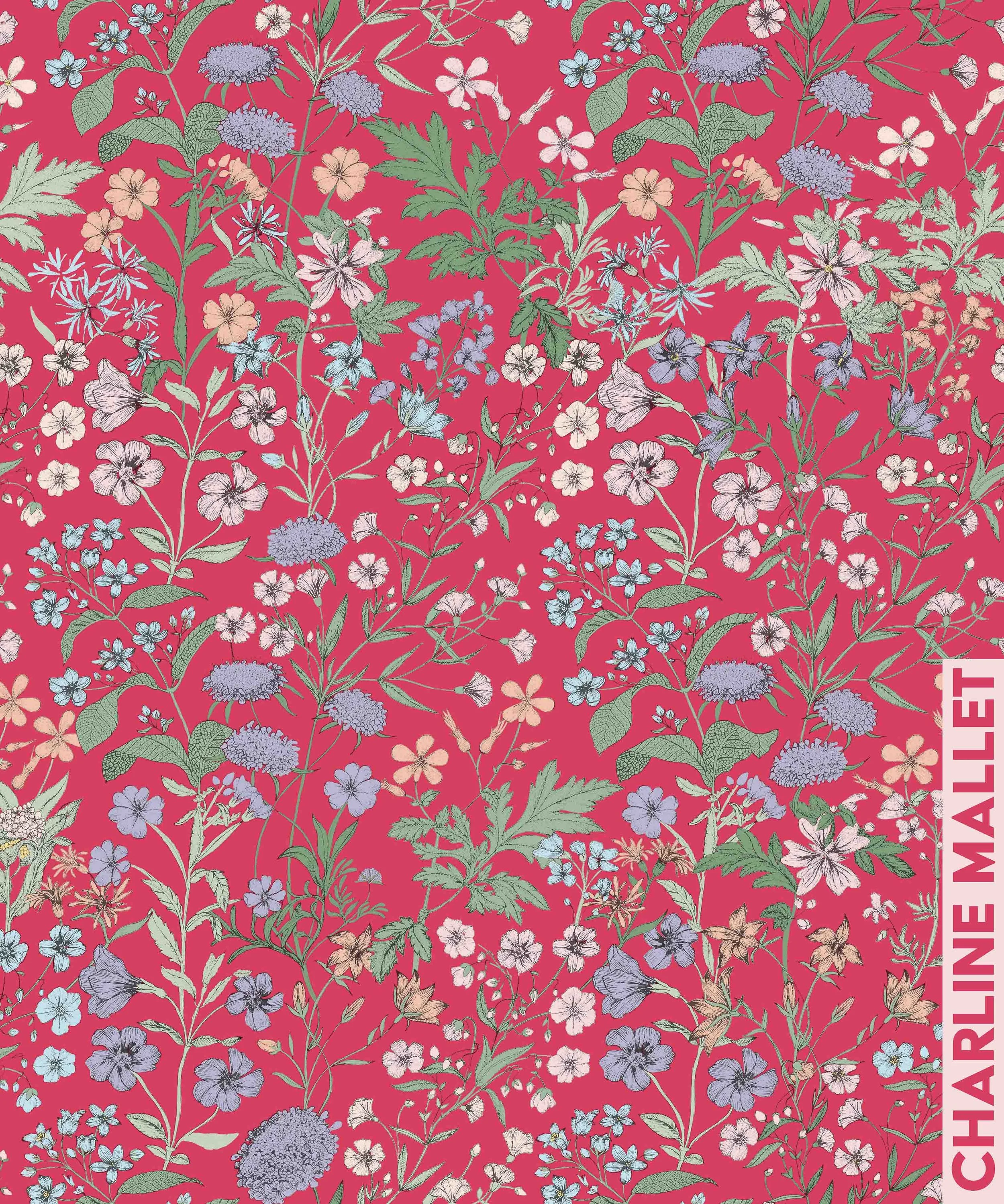 Fleurs des champs - Rouge