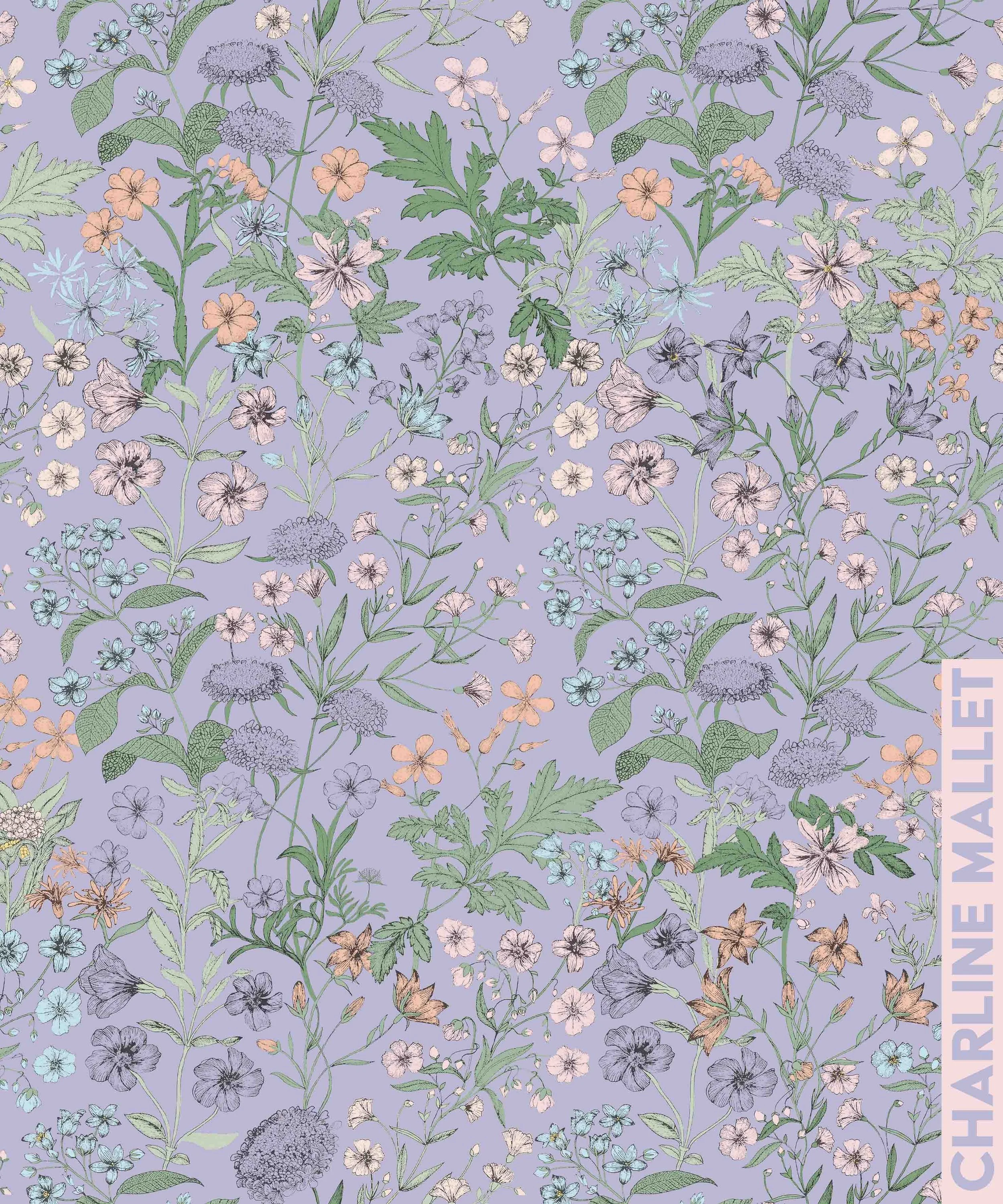 Fleurs des champs - Violet