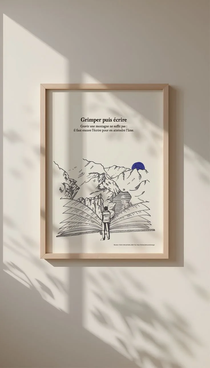 Le lac - Affiche A3 – Collection Montagnes murmurées