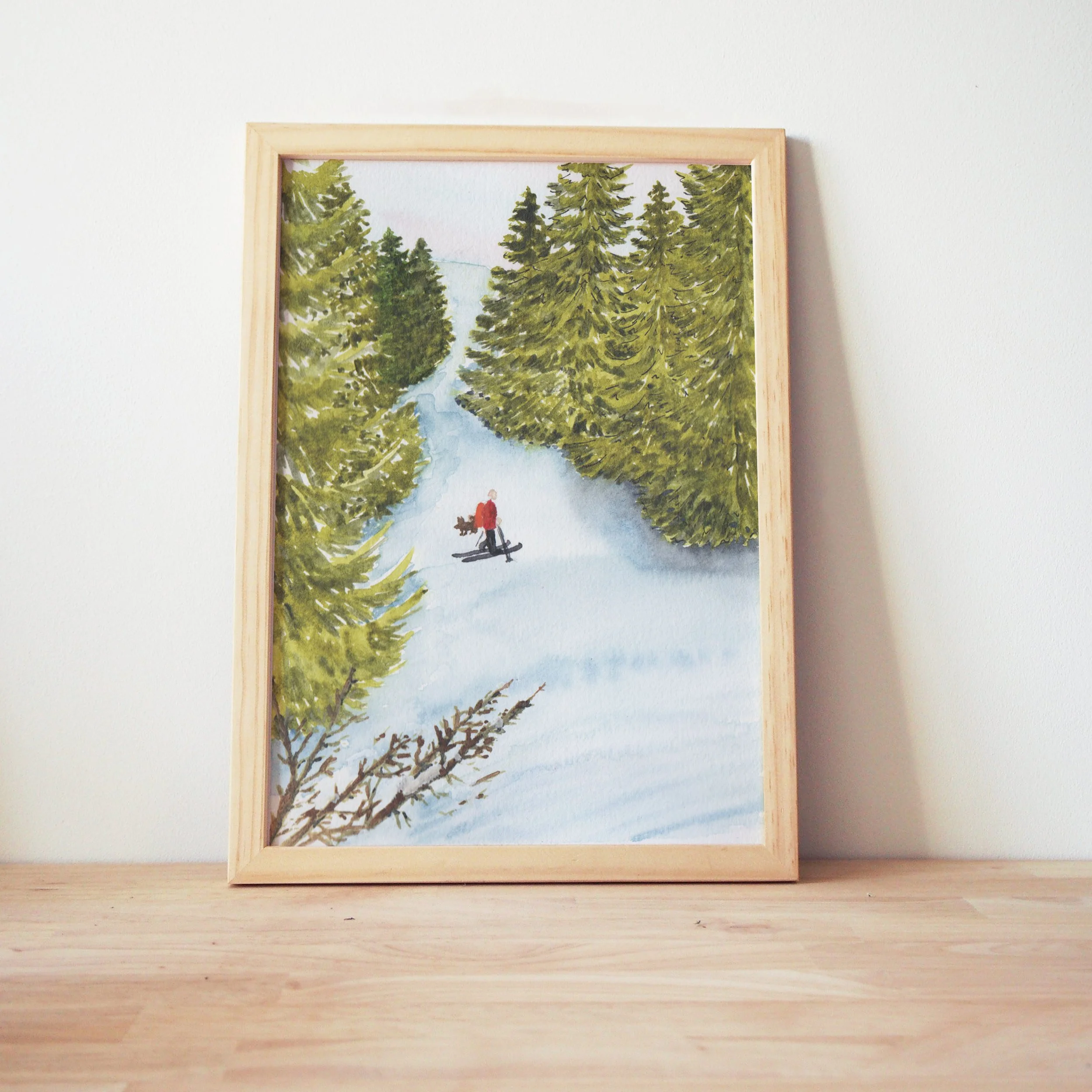 Illustration sur-mesure pour Lydie : Lydie voulait une collection d'illustration représentant ses montagnes du Dévoluy