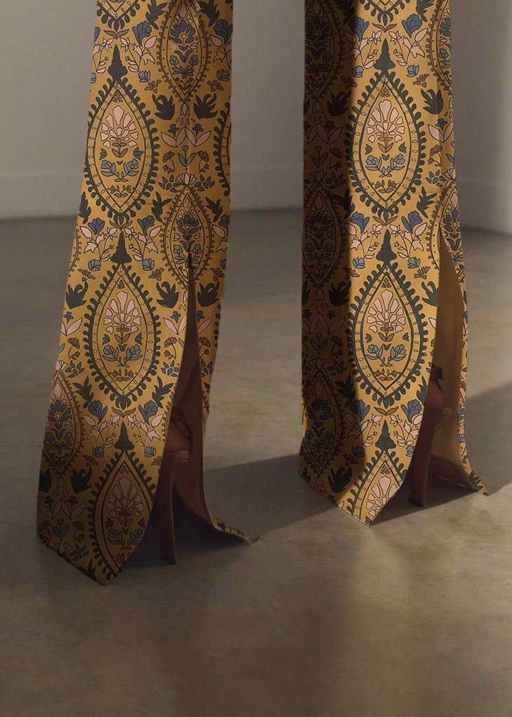 Motif style cachemere indien sur pantalon