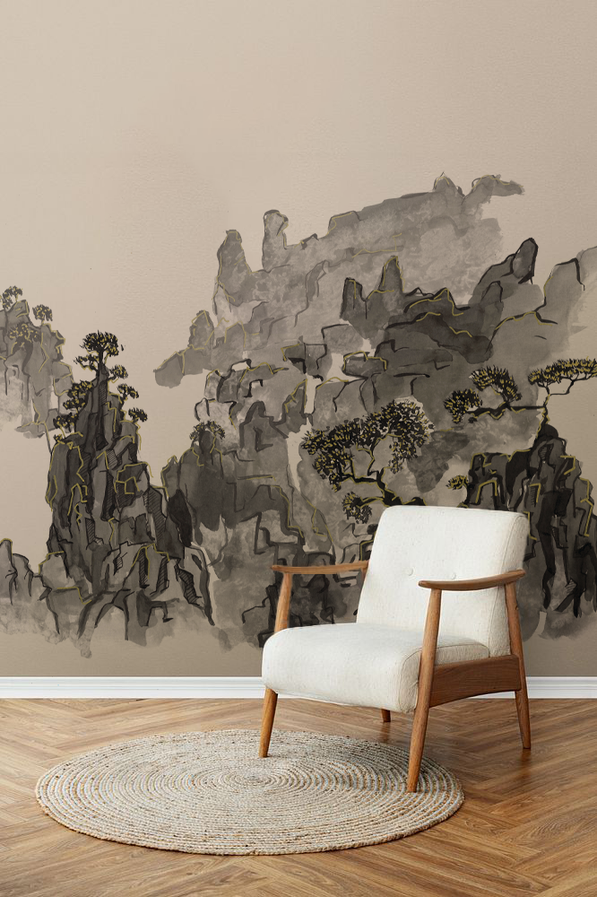 Papier peint panoramique "paysage enchantée"