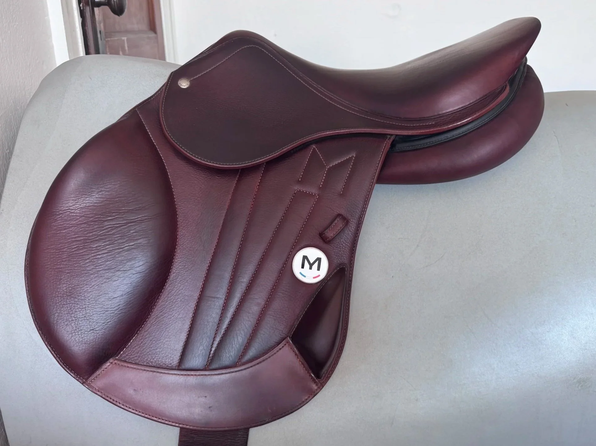 17" Meyer Cross Eventing Saddle - Monoflap XC - 2021 - MINT - Left View 5