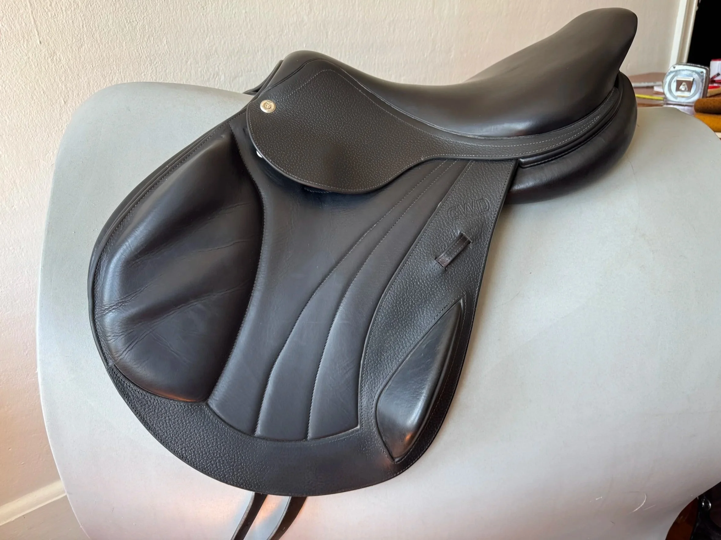 17.5" CWD SE09 Monoflap Saddle - Black - 2019 - 3AA - Full Buffalo - Left Side 2