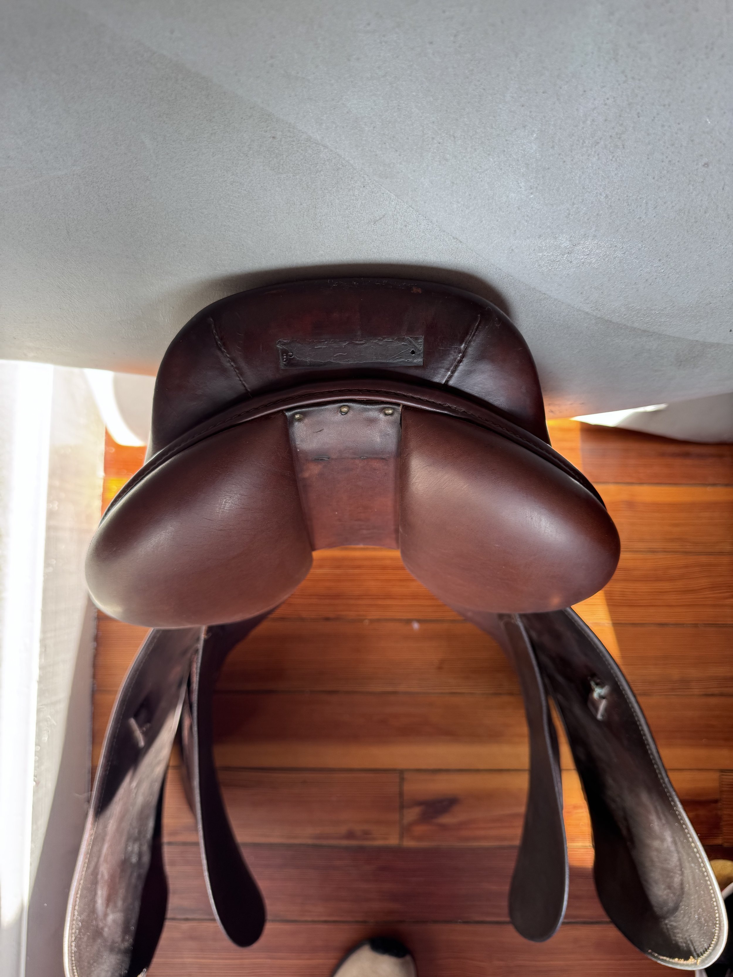 17.5" Tad Coffin A5 SmartRide Saddle - Grain / Calf - Gorgeous Panels - Cantle