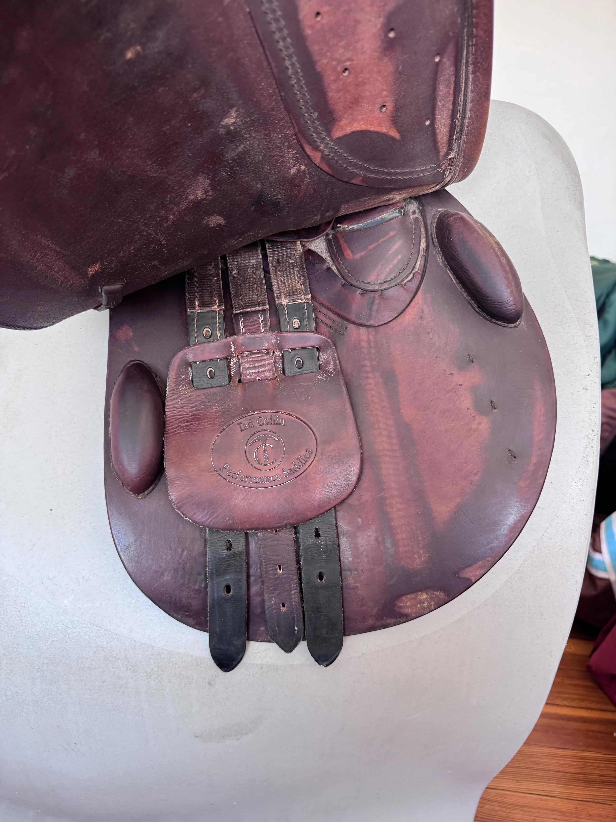 17.5" Tad Coffin A5G Performance Saddle - Grain / Calf - Right Underflap