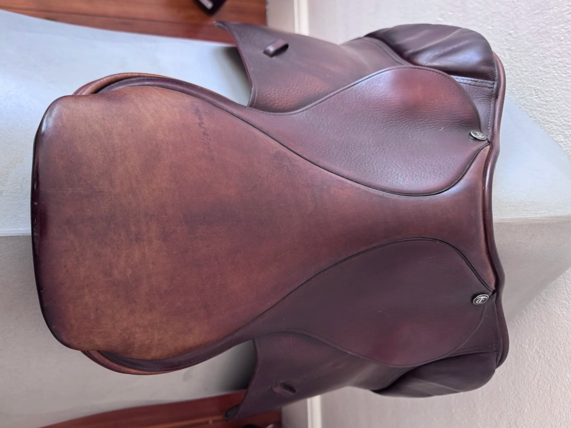 17.5" Tad Coffin A5G Performance Saddle - Grain / Calf - Seat 3
