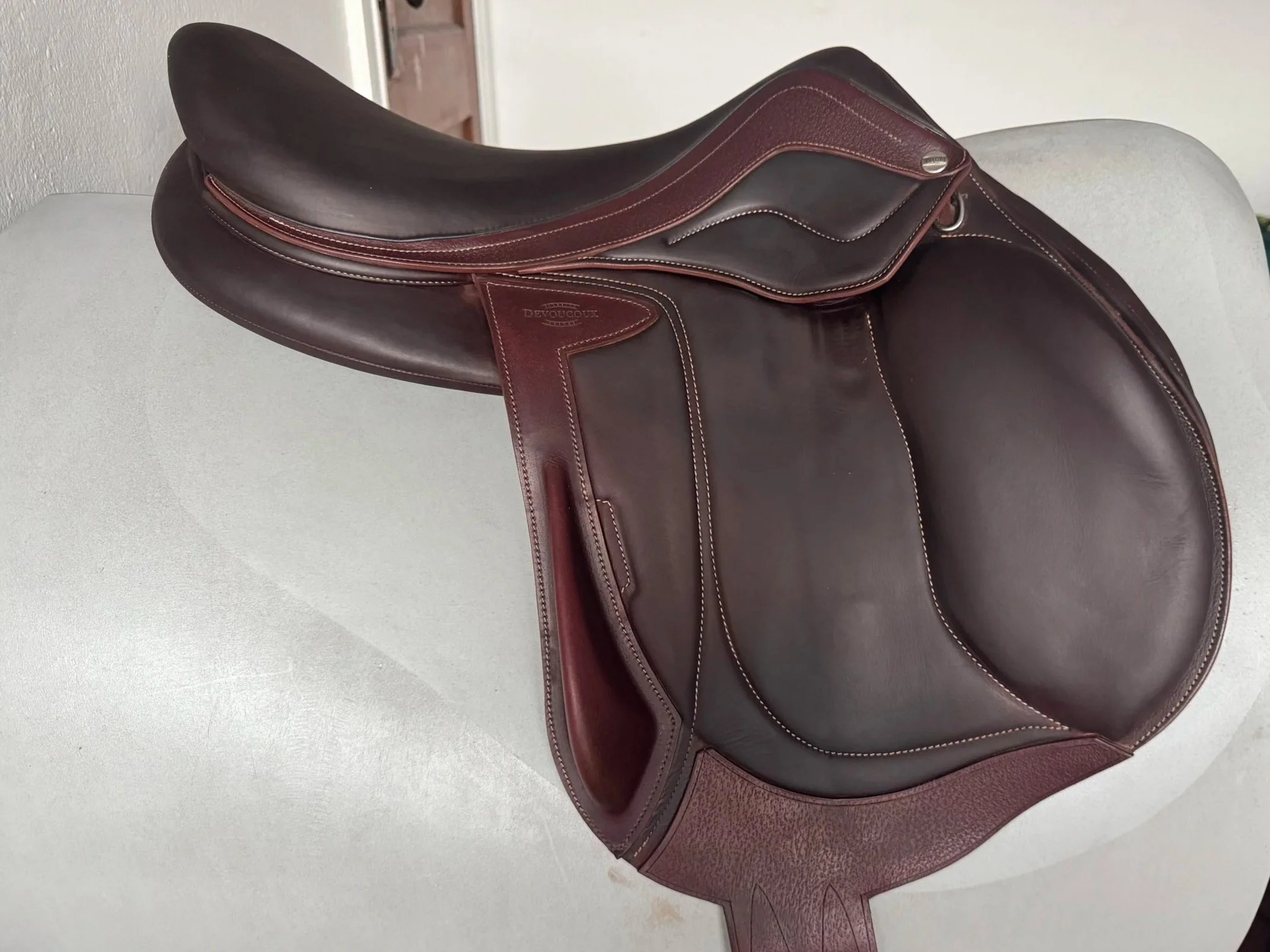 18" Devoucoux Chiberta Lab Monoflap Saddle - 2024 - 3AR - Full Buffalo - MINT - Right View 5