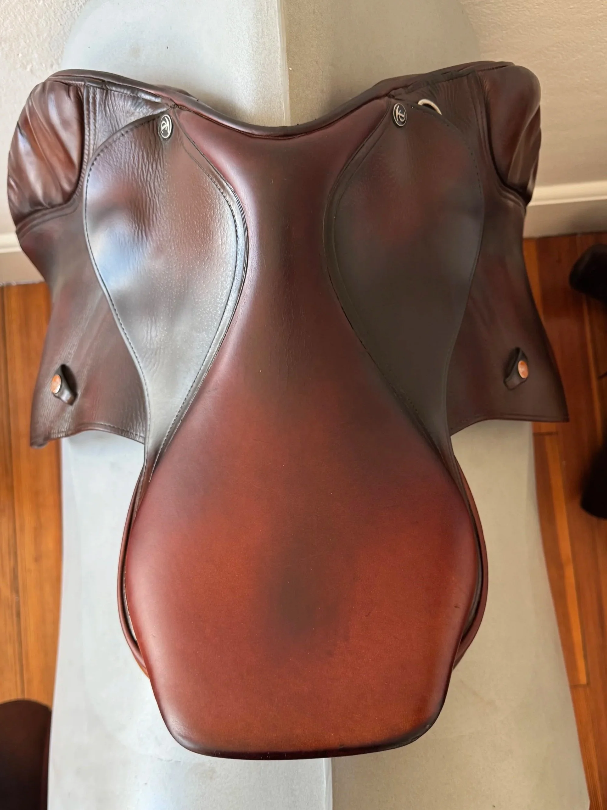 17.5" / 17" Tad Coffin A5SR Smart Ride Performance Saddle - 2011 - Grain / Calf - Seat