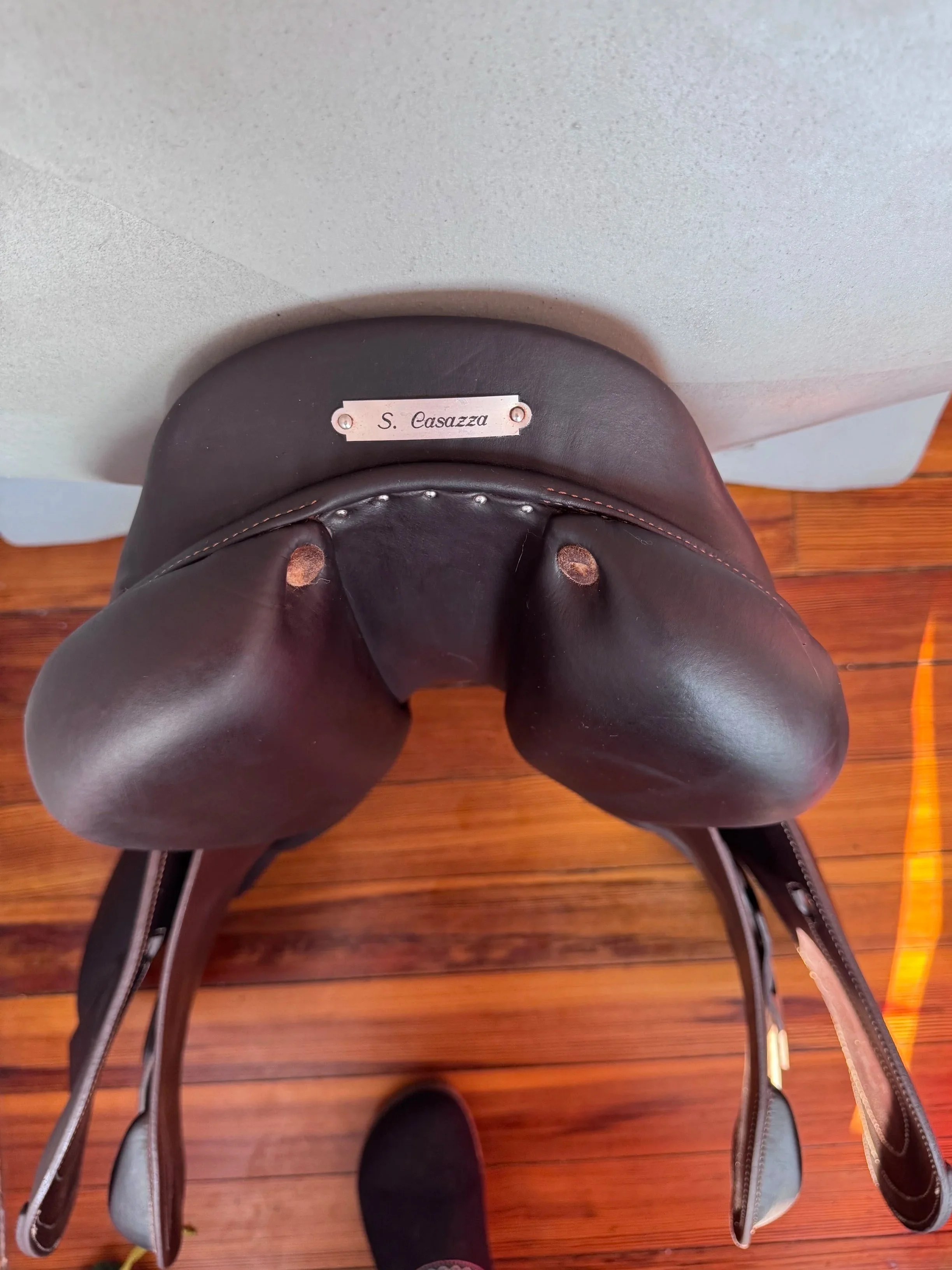 17" Antares Evolution Saddle - 2022 - 3NB - Full Buffalo - A01 WIDE - Cantle 1