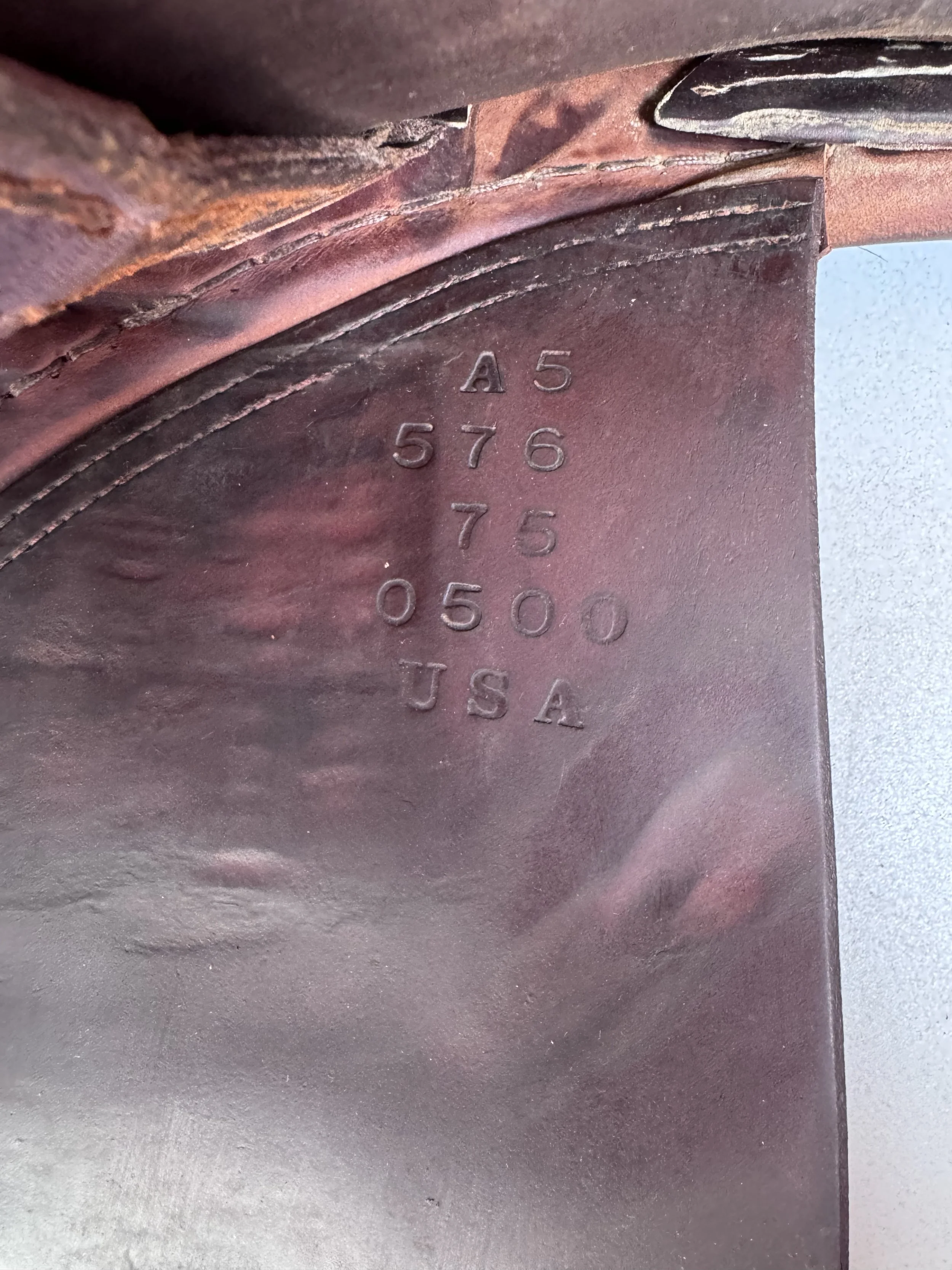 17.5" Tad Coffin A5 SmartRide Saddle - Grain / Calf - Gorgeous Panels - Serial Stamp