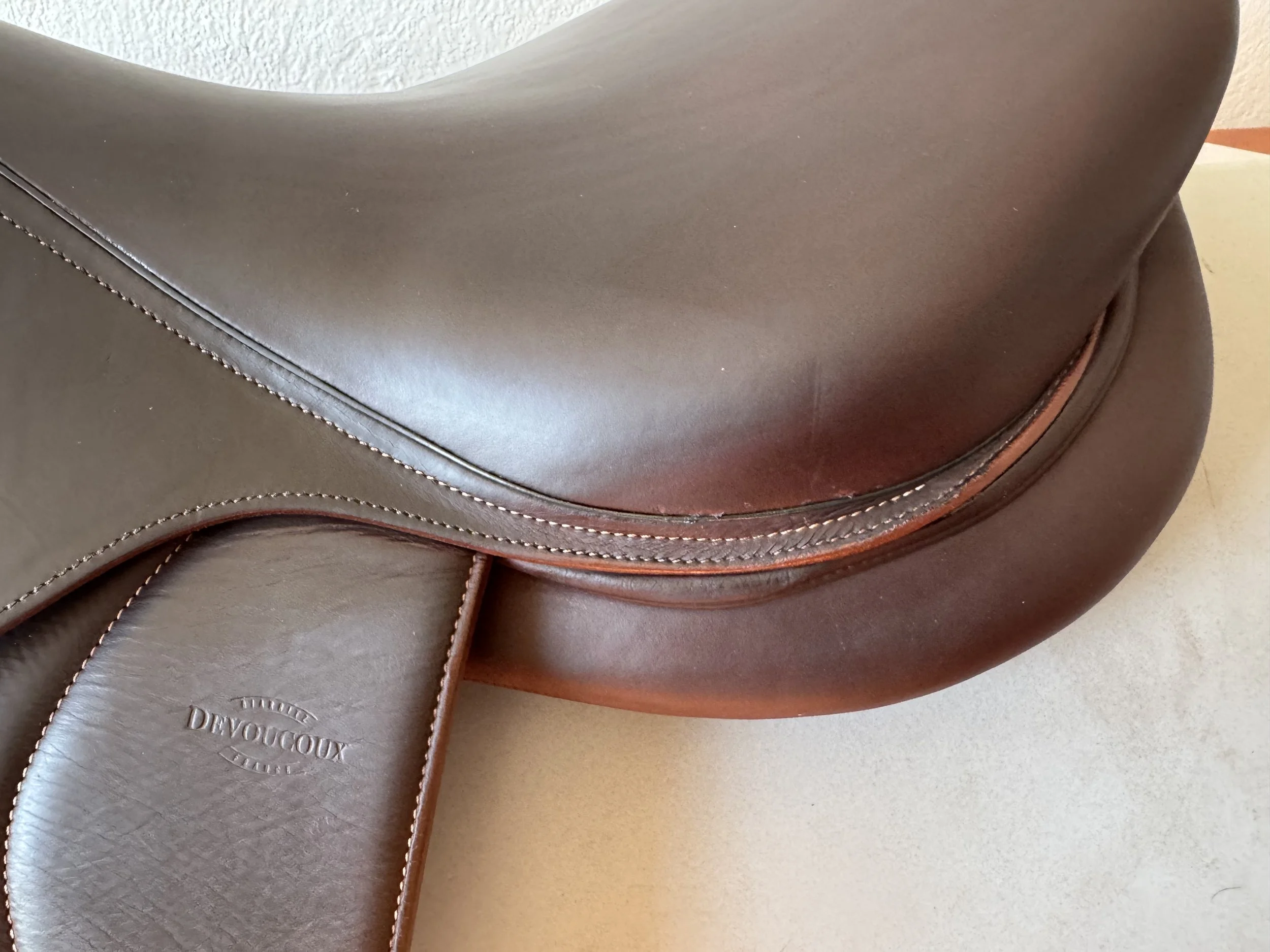 17.5" Devoucoux Biarritz O Saddle - 2024 - 3AA - Left Seat View