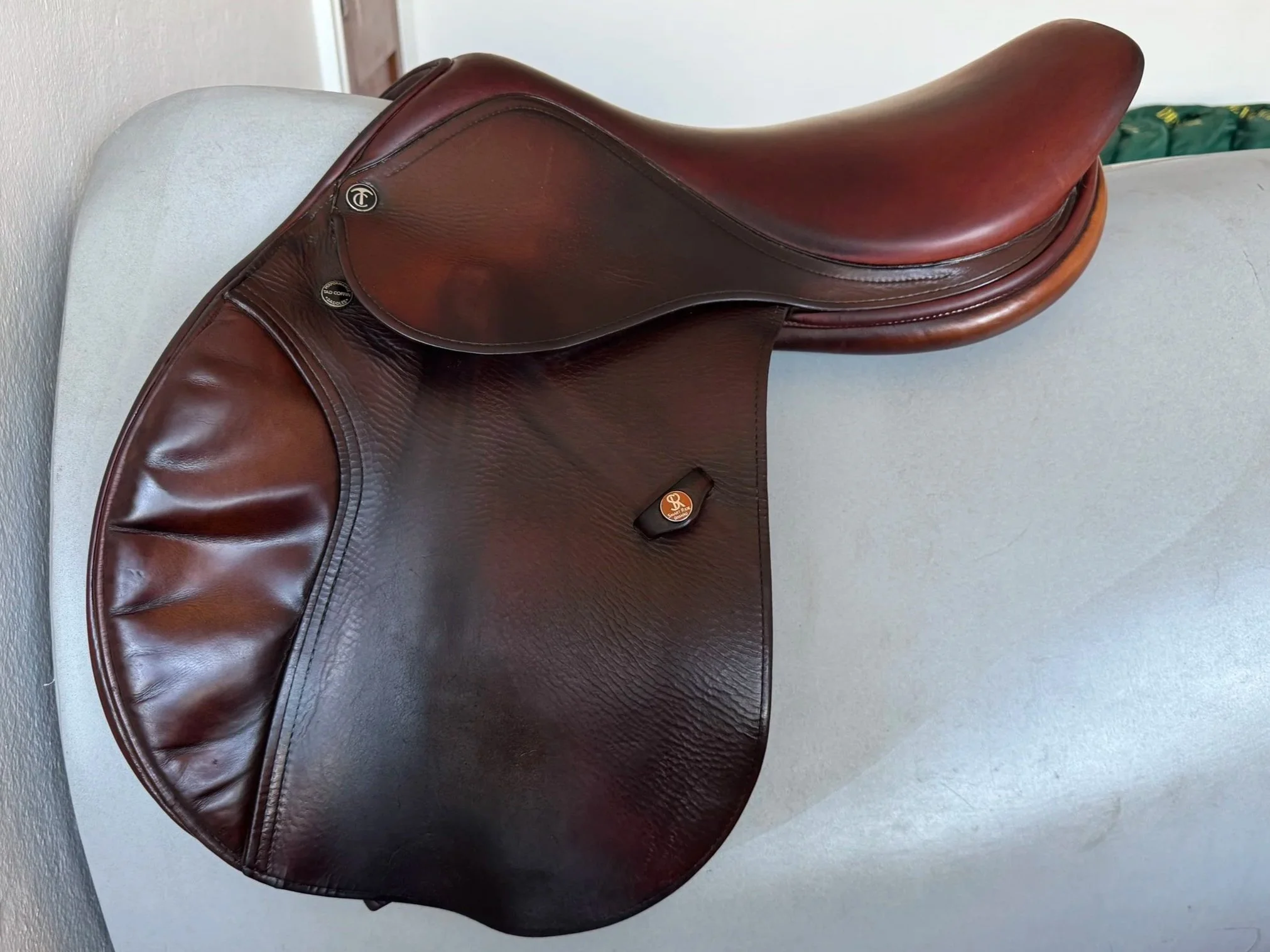 17.5" / 17" Tad Coffin A5SR Smart Ride Performance Saddle - 2011 - Grain / Calf - Let View 3