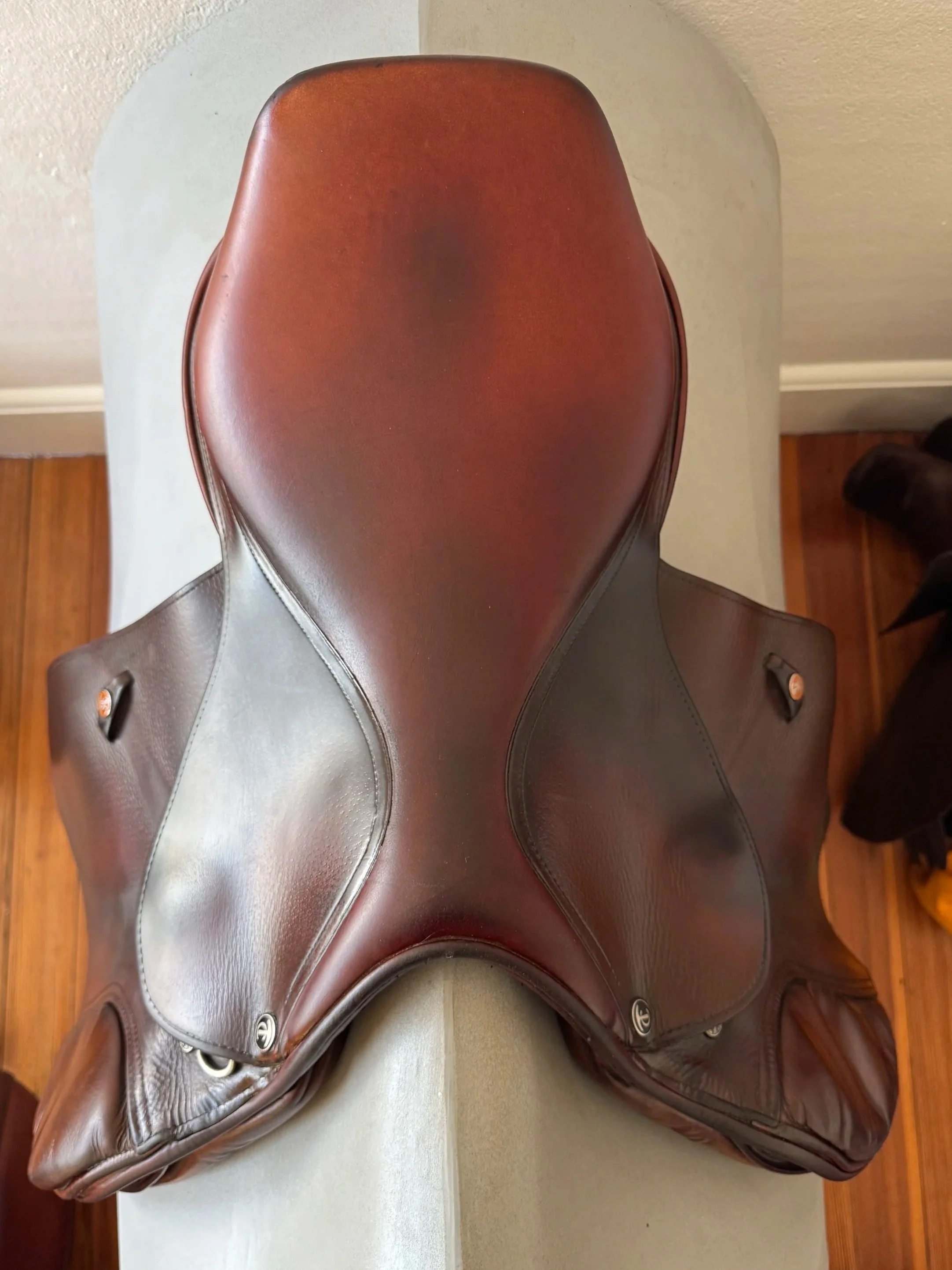 17.5" / 17" Tad Coffin A5SR Smart Ride Performance Saddle - 2011 - Grain / Calf - Seat 3
