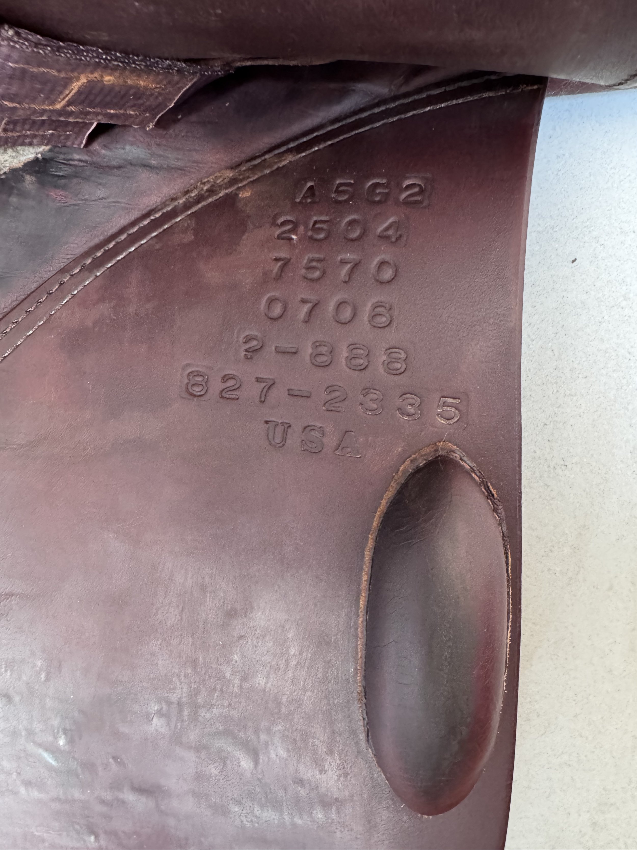 17.5" Tad Coffin A5G2 SmartRide / Smart Ride Performance Saddle - Grain / Calf - Serial Stamp