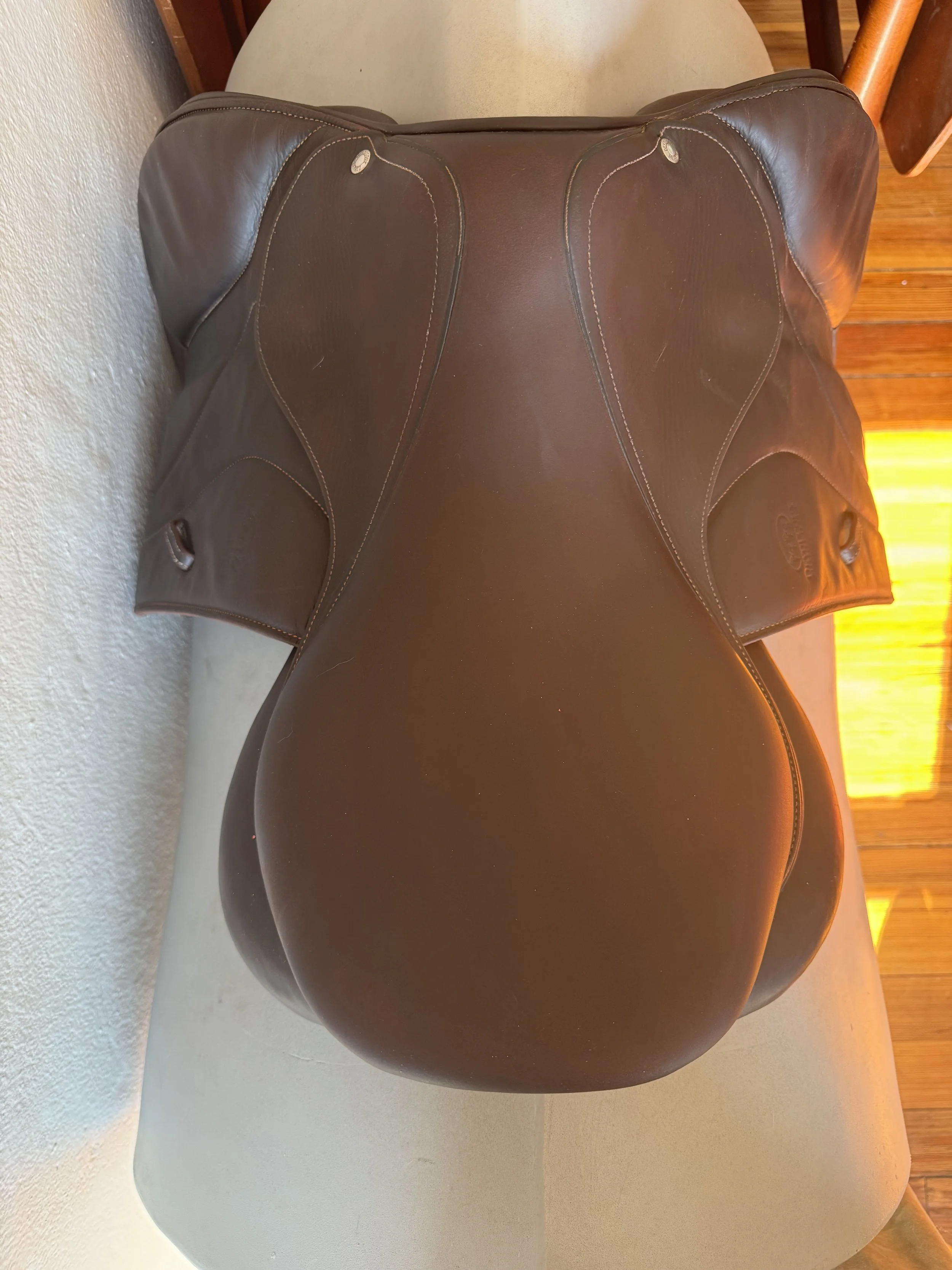 17" Devoucoux Biarritz S Saddle - 2018 - 2N - Full Buffalo - Seat