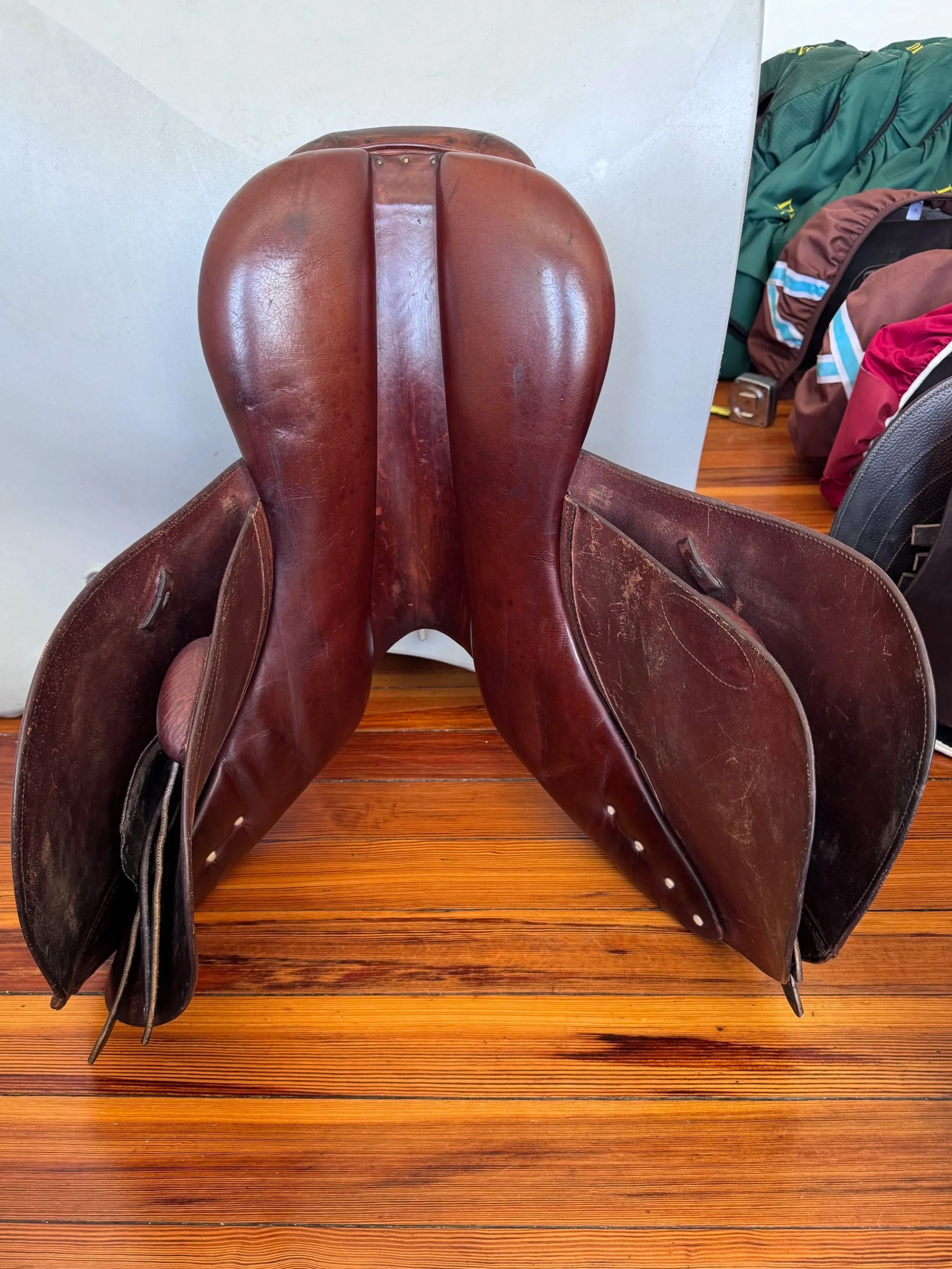 17.5" Tad Coffin A5G Performance Saddle - Grain / Calf - Panels