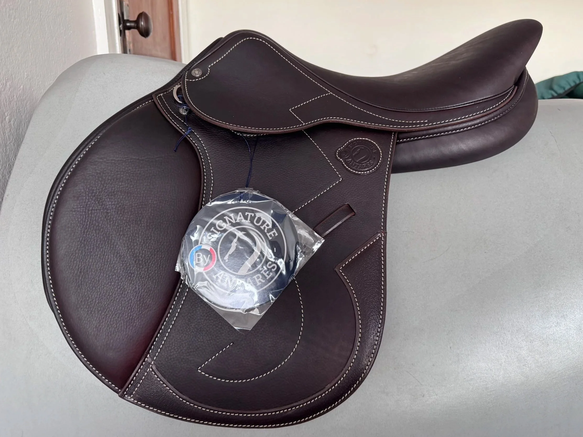 17.5" Antares Signature Saddle - 2025 - 3A - Full Calf - AN Tree - NEW - Left View 6