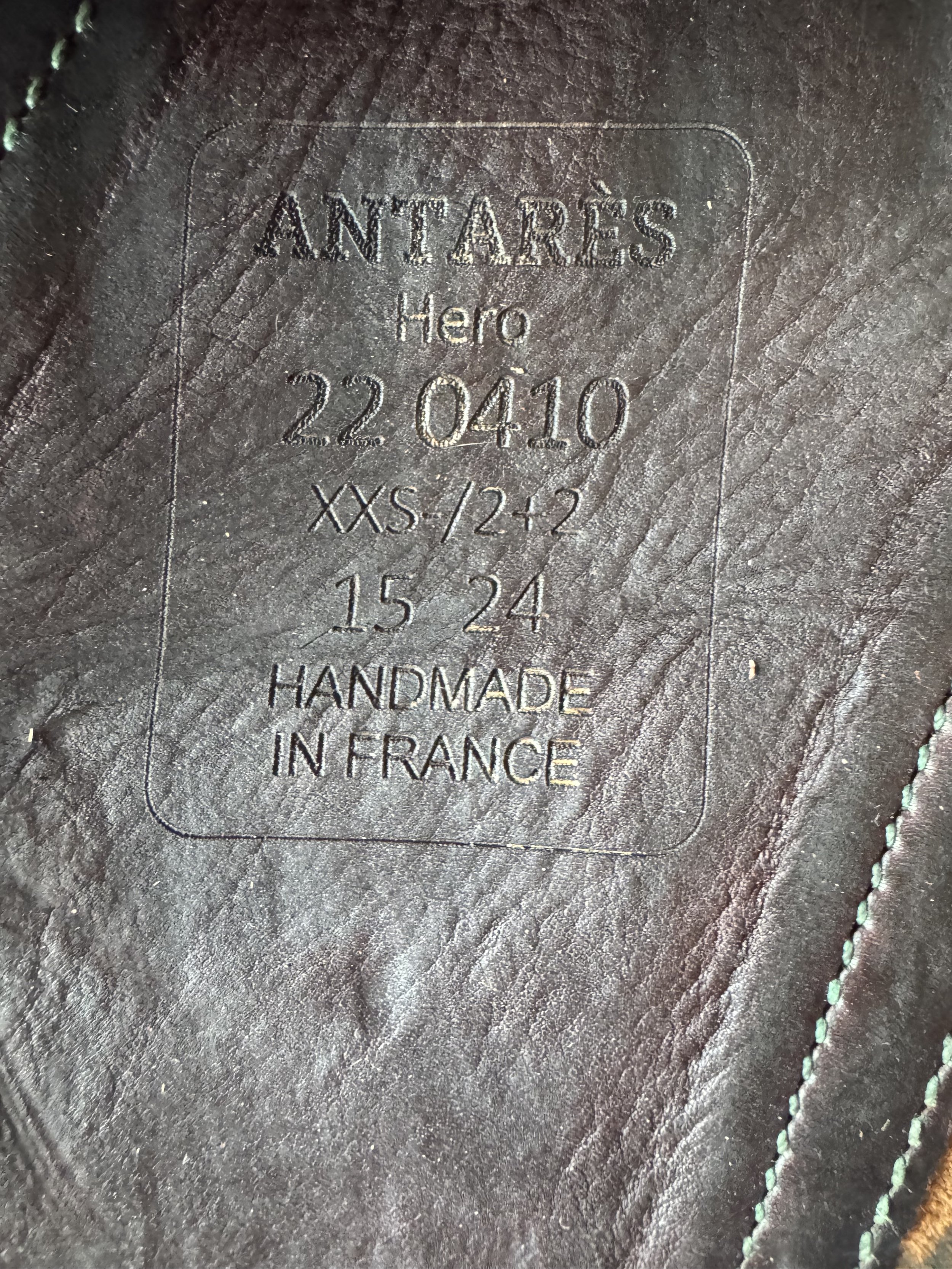 15" Antares Hero Saddle - Serial Stamp