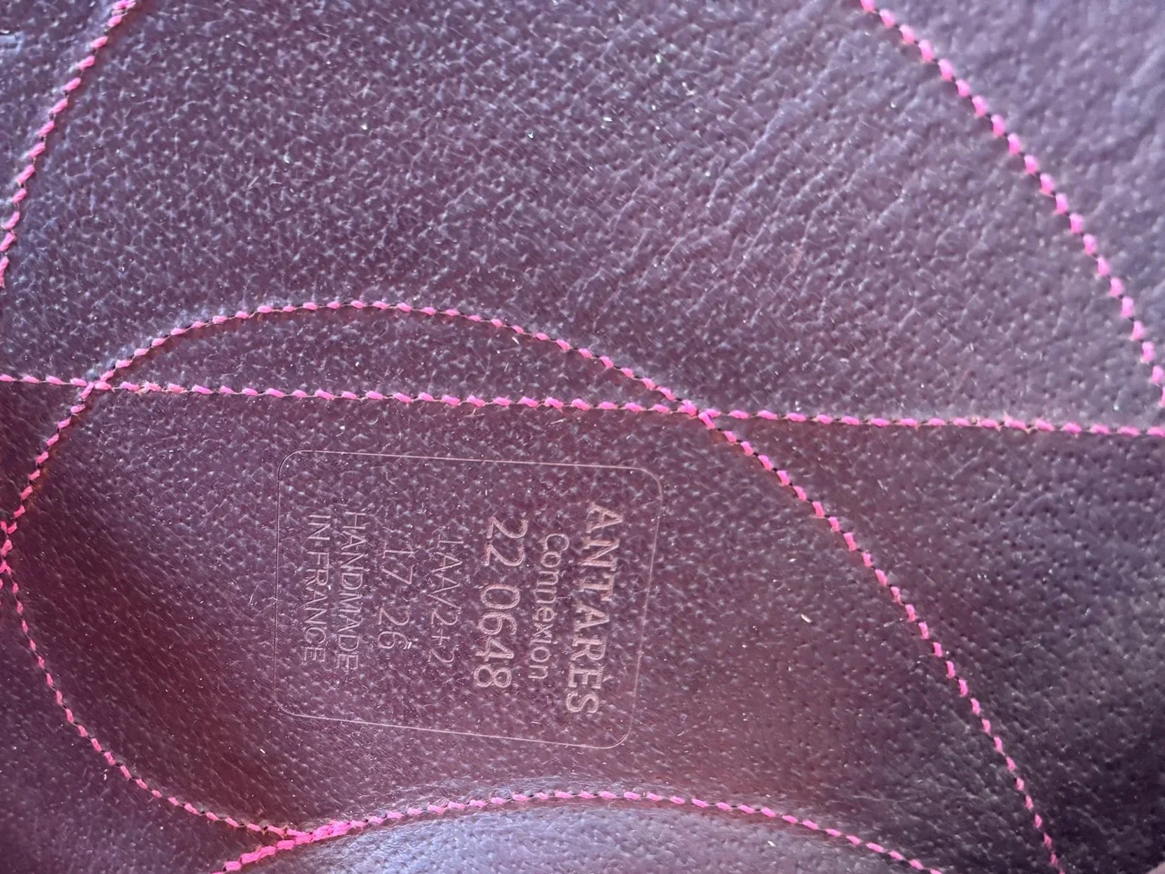 NEW! 17" Antares Connexion Monoflap - 2022 - 1AA - Full Buffalo - Custom Pink Stitching - Serial Stamp