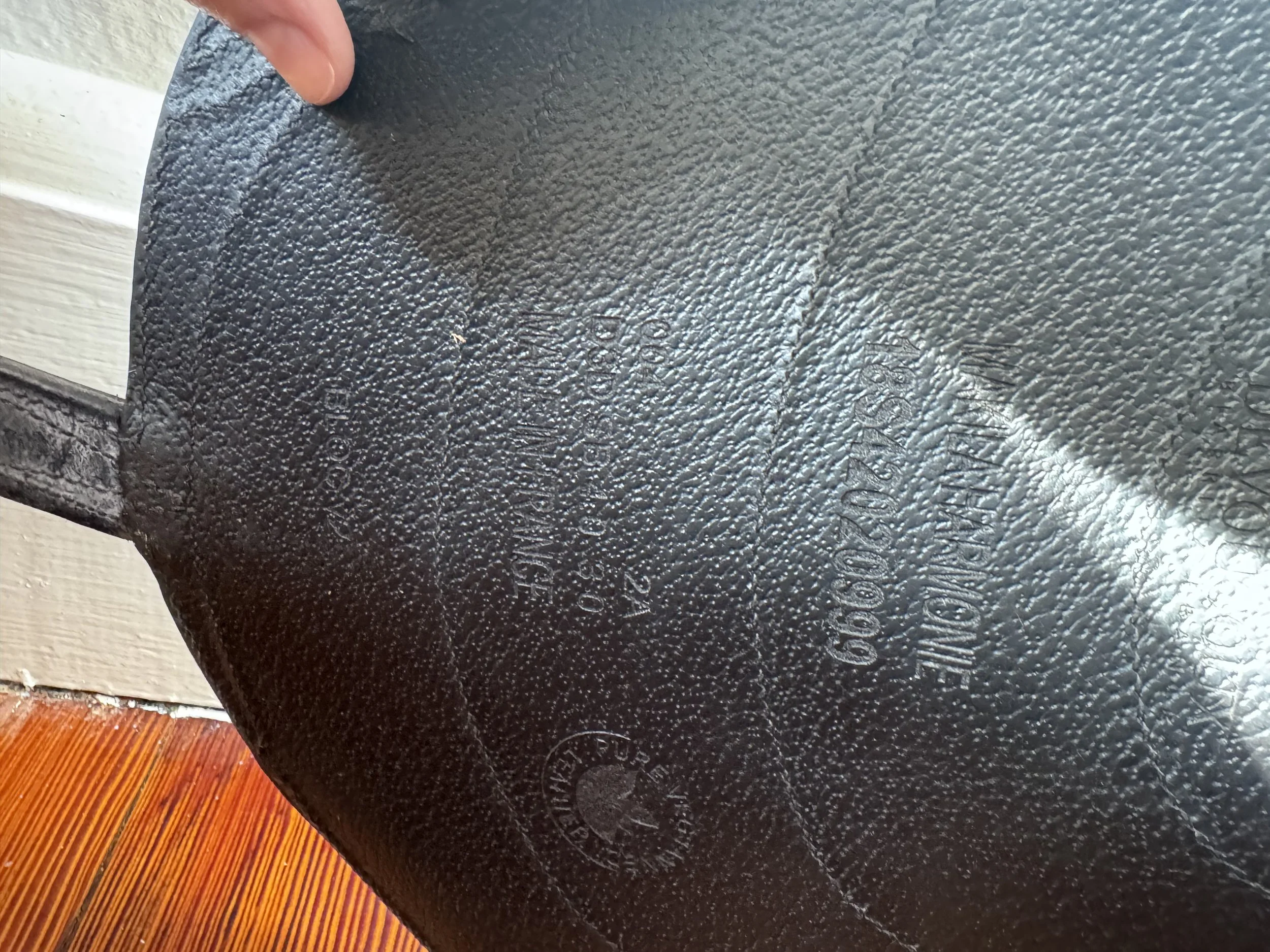 18" Devoucoux Makila Harmonie Dressage Saddle - 2018 - 2A - Serial Stamp