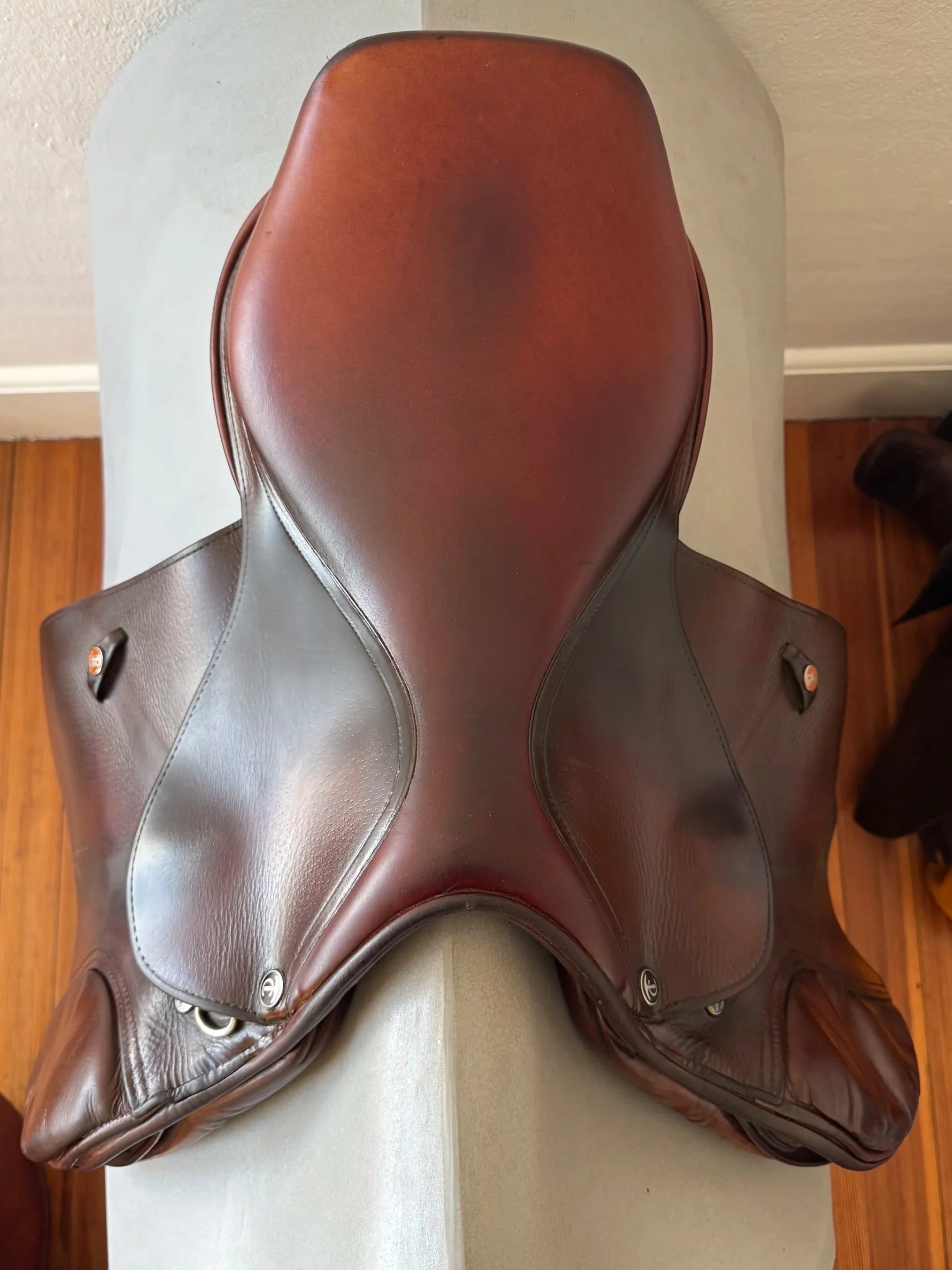 17.5" / 17" Tad Coffin A5SR Smart Ride Performance Saddle - 2011 - Grain / Calf - Seat 3