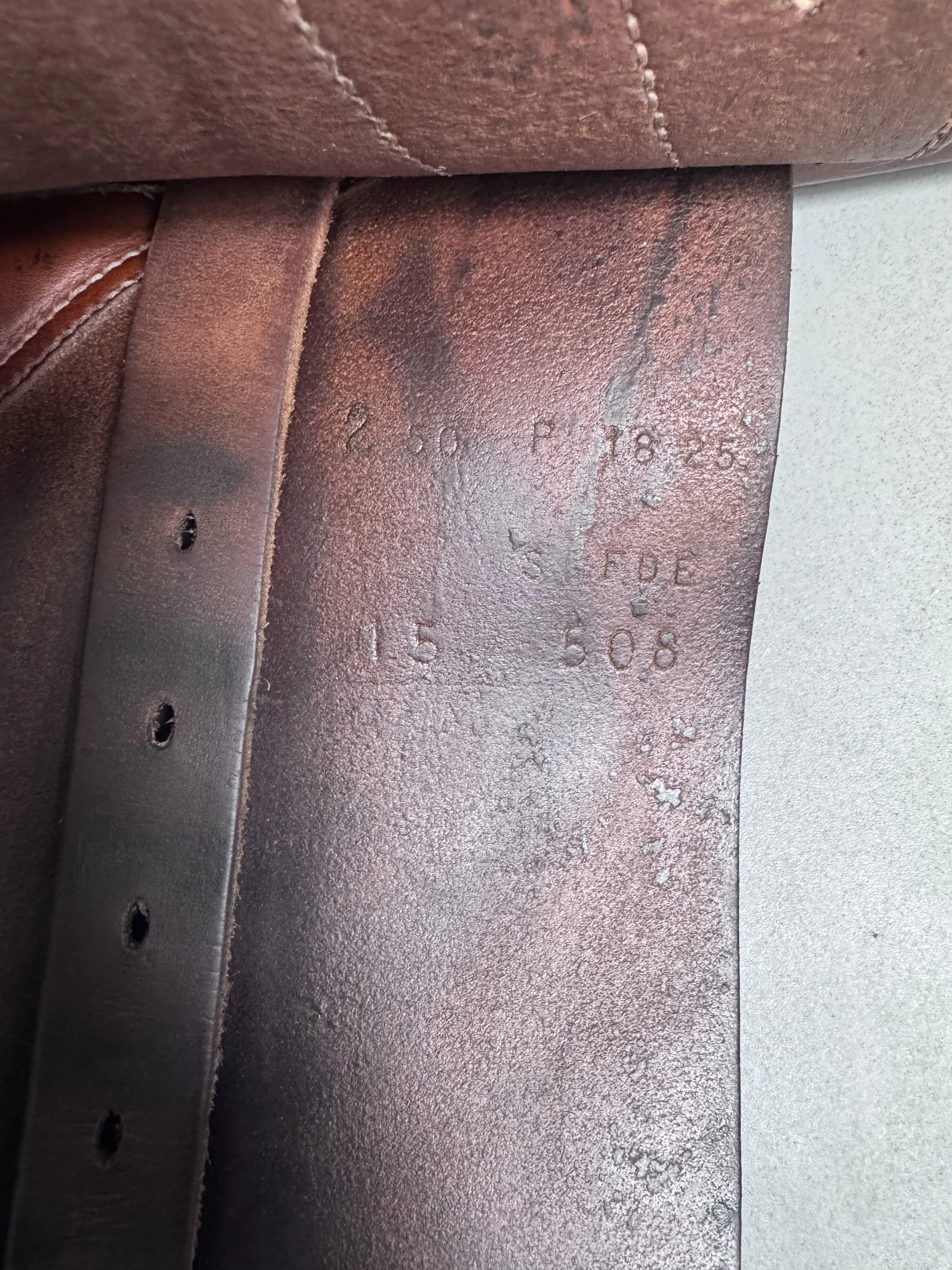 18" Butet Premium Saddle - 2015 - P Seat - 2.5 Flaps - WOOL FLOCKED - Serial Stamp