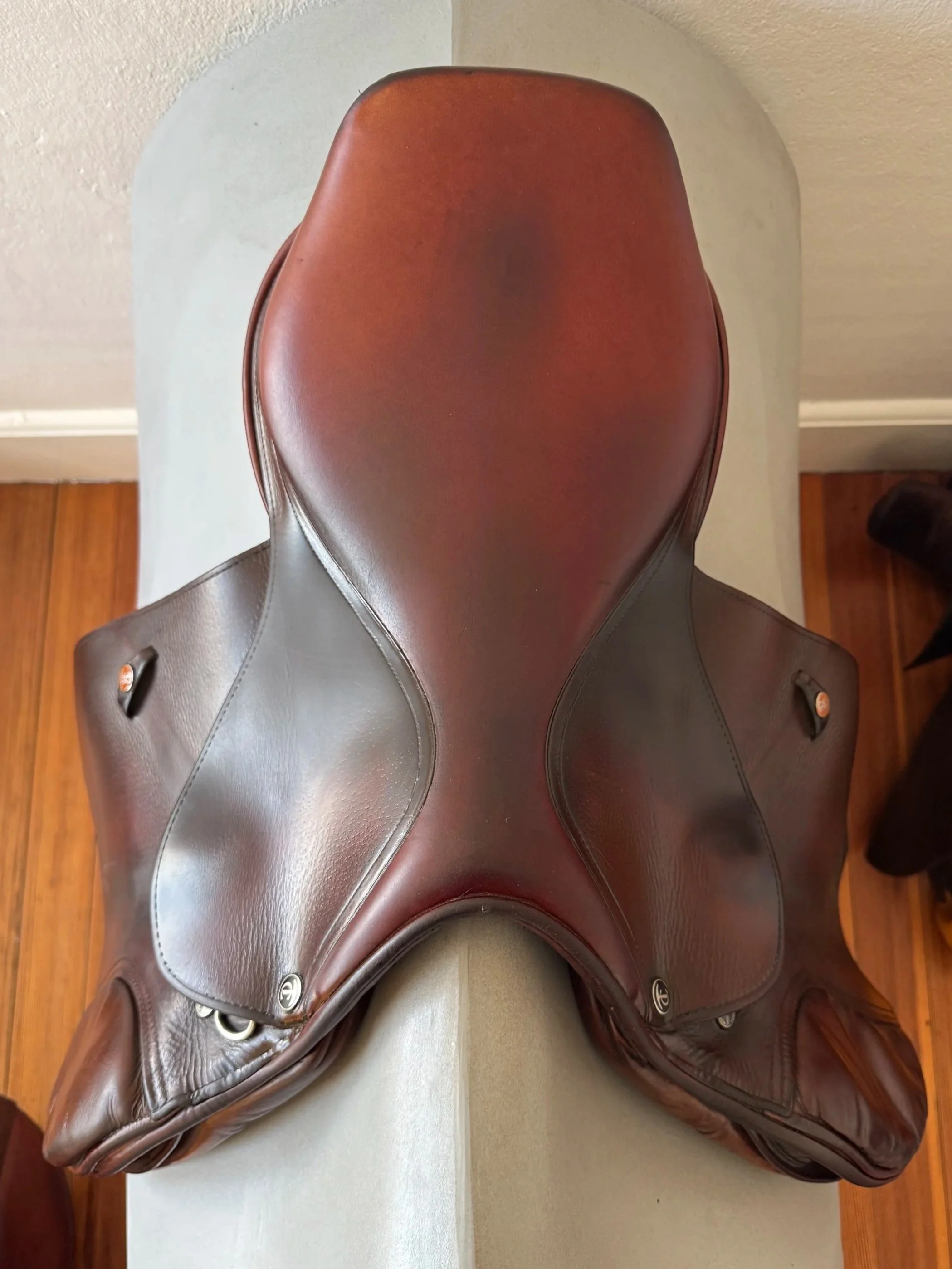 17.5" / 17" Tad Coffin A5SR Smart Ride Performance Saddle - 2011 - Grain / Calf - Seat 4