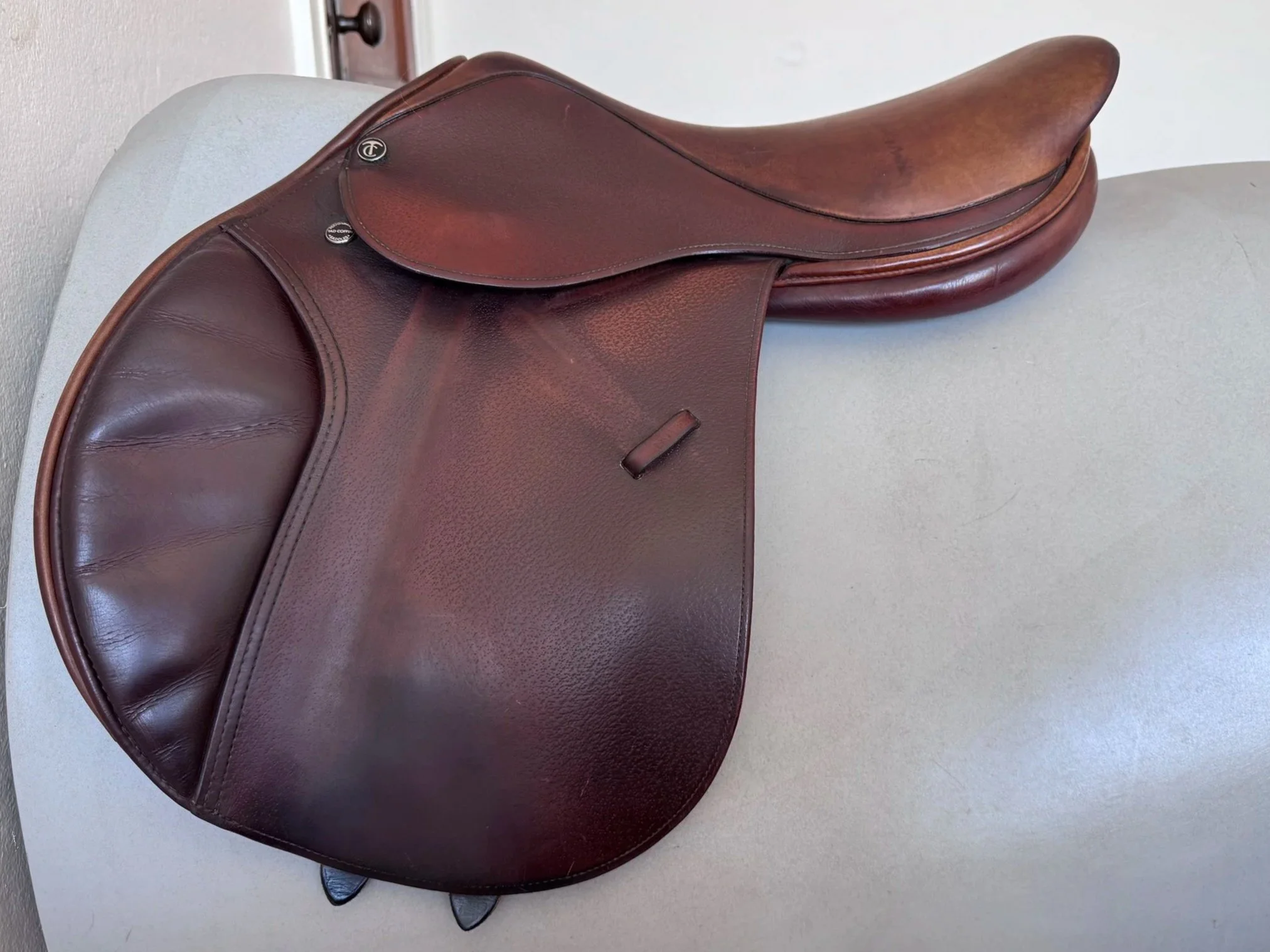 17.5" Tad Coffin A5G Performance Saddle - Grain / Calf - Left View 1