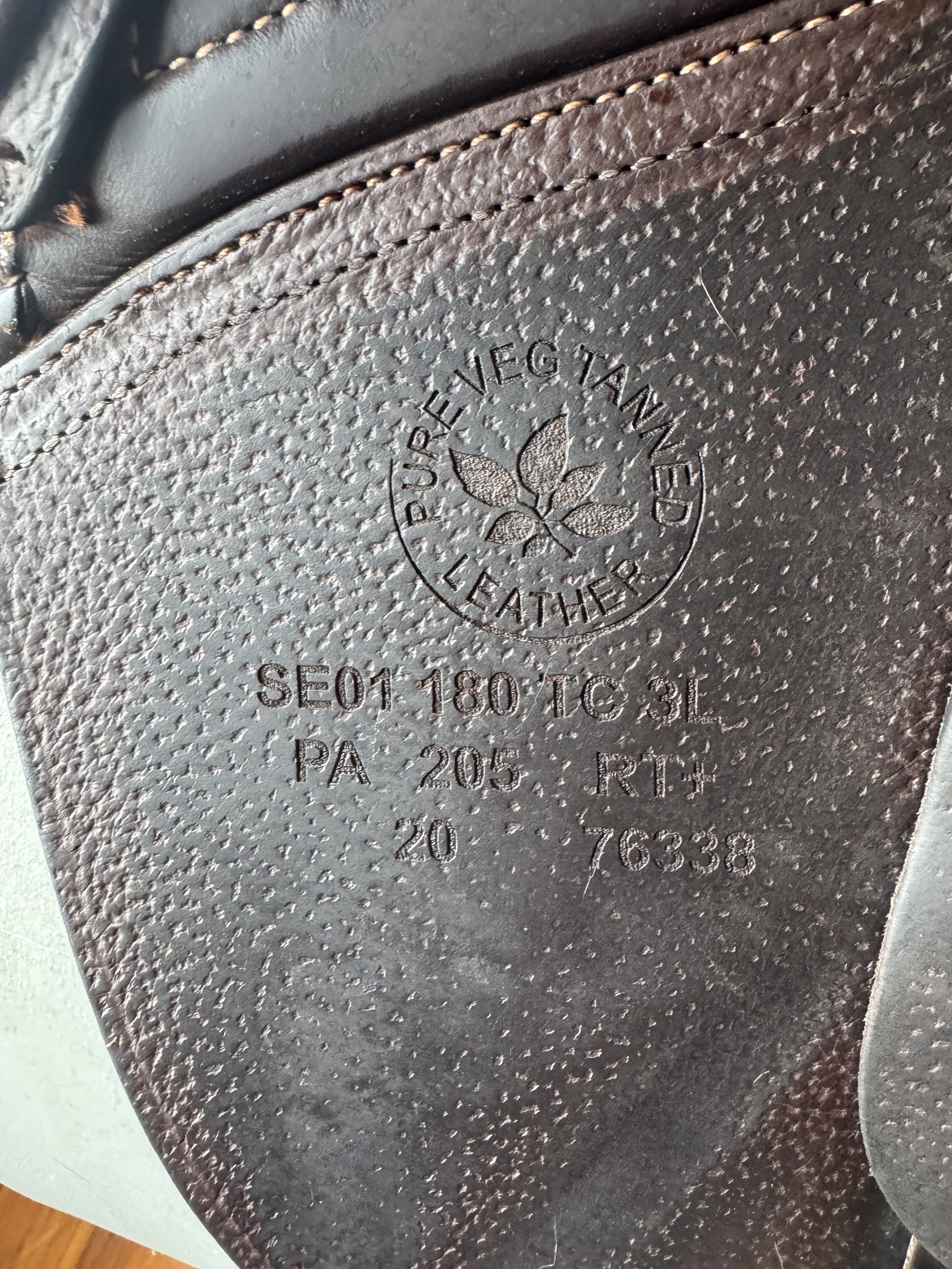 18" CWD SE01 Saddle - 2020 - Serial Close Up