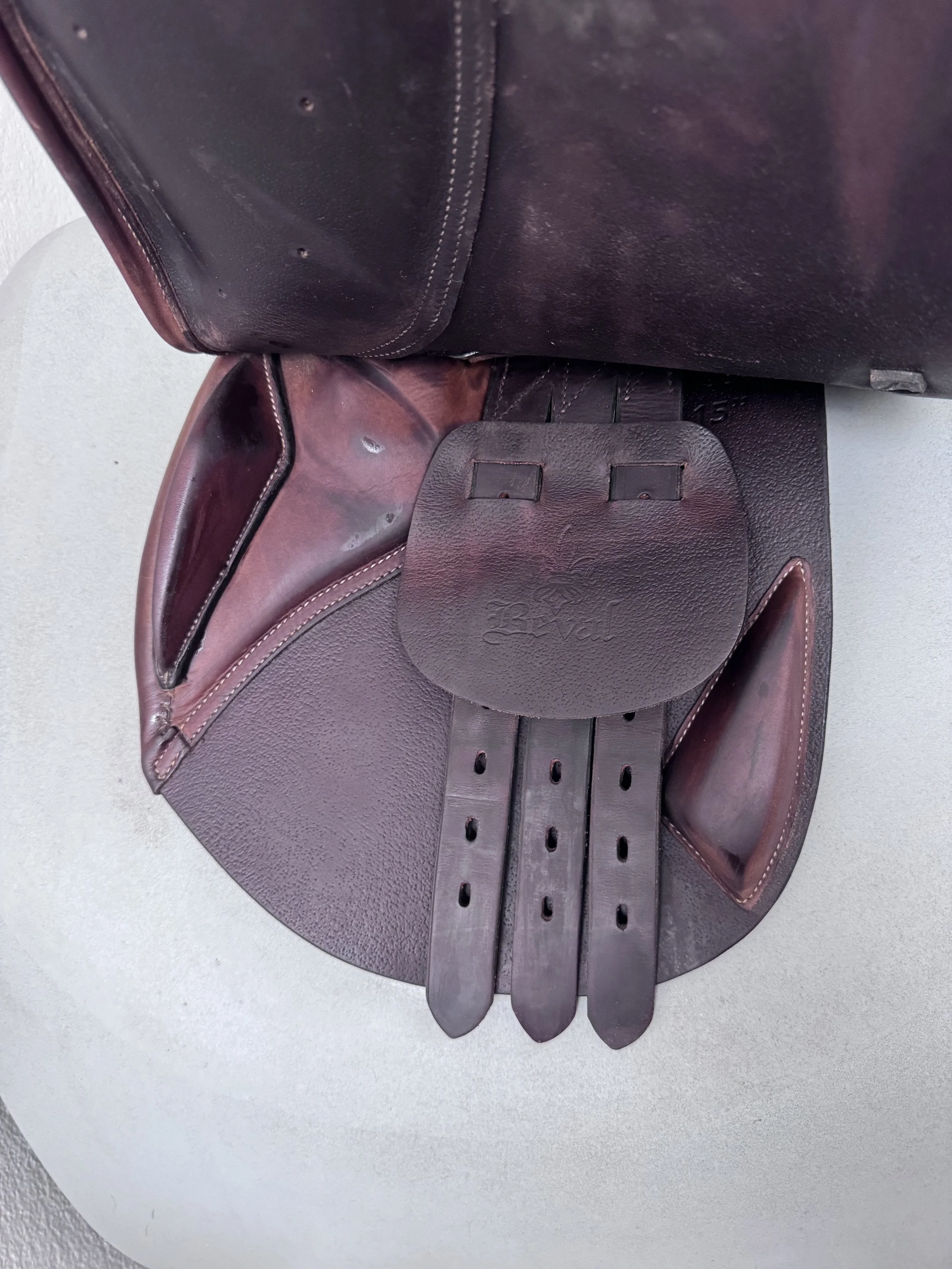 15" Beval Artisan Saddle - Child / Pony - Grain / Calf - Left Underflap