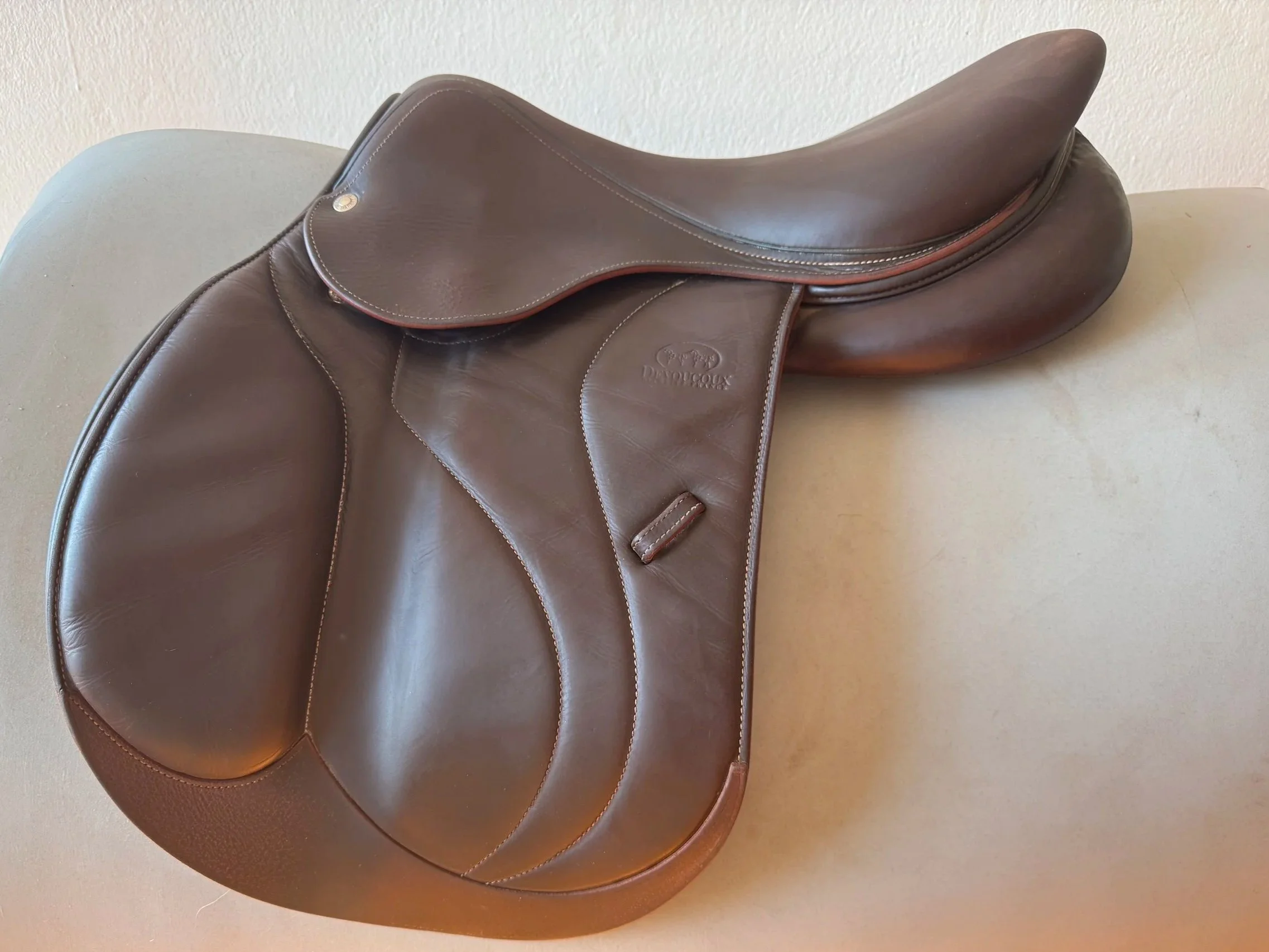 17" Devoucoux Biarritz S Saddle - 2018 - 2N - Full Buffalo - Left View 2
