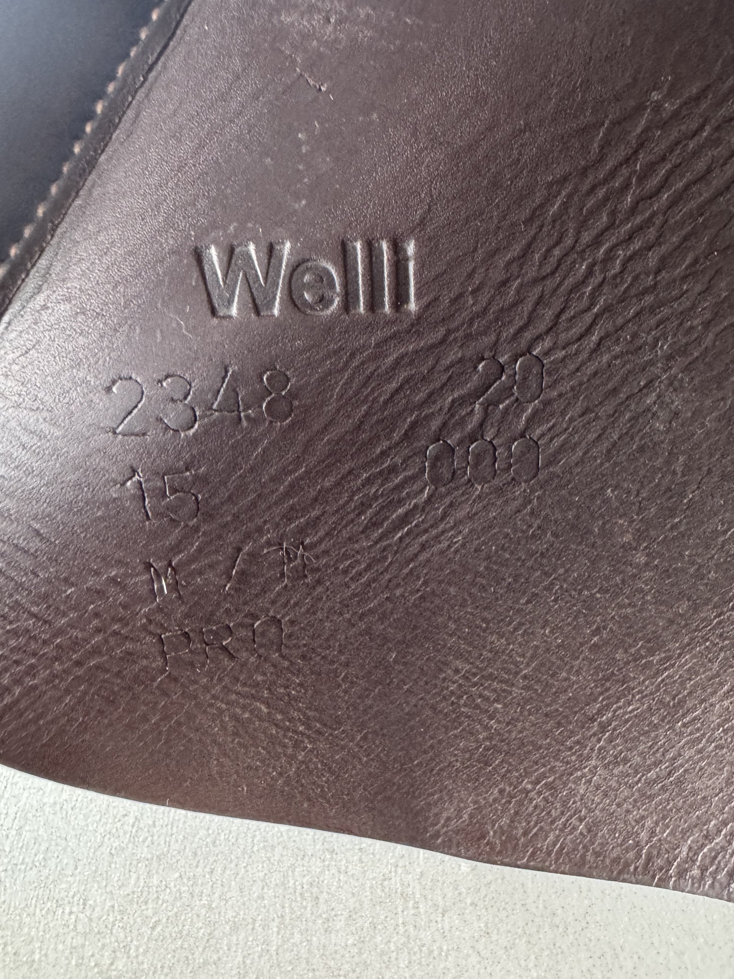 15" Voltaire Welli Saddle - Serial Stamp