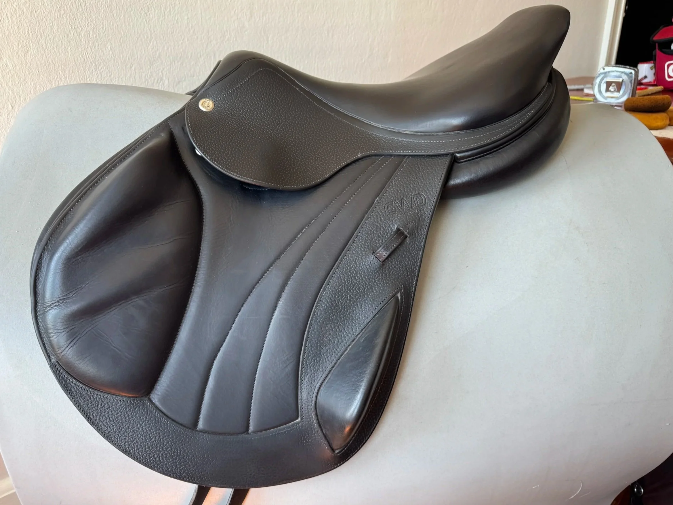 17.5" CWD SE09 Monoflap Saddle - Black - 2019 - 3AA - Full Buffalo - Left Side