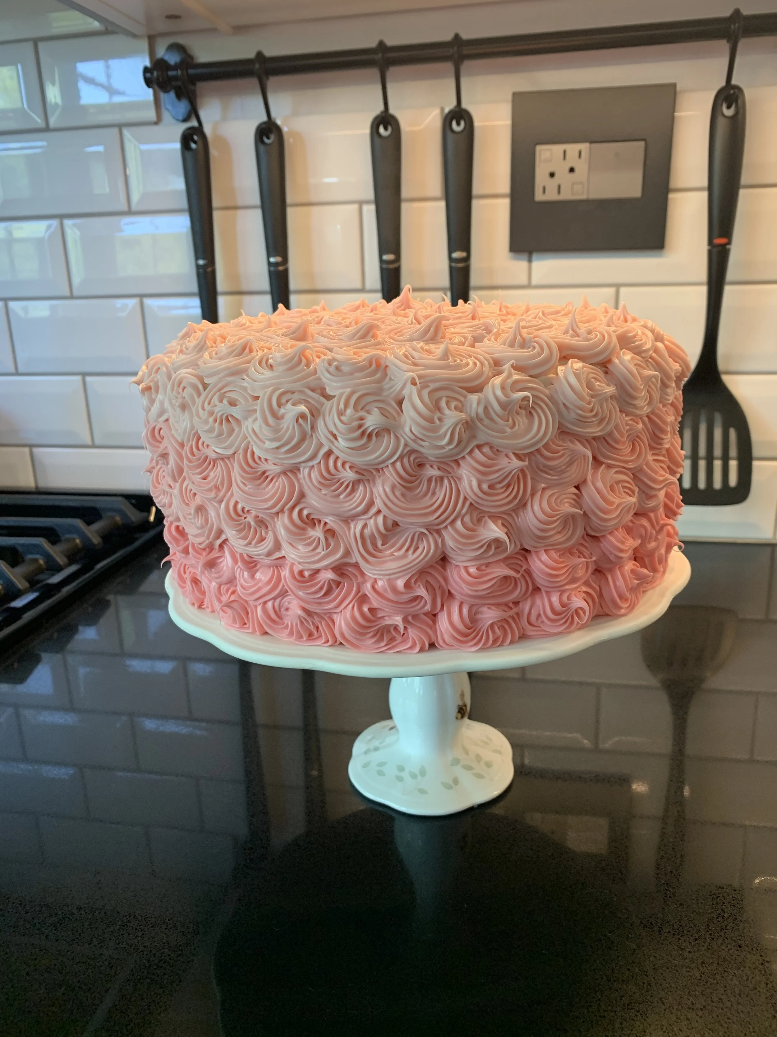 rose layered cake
