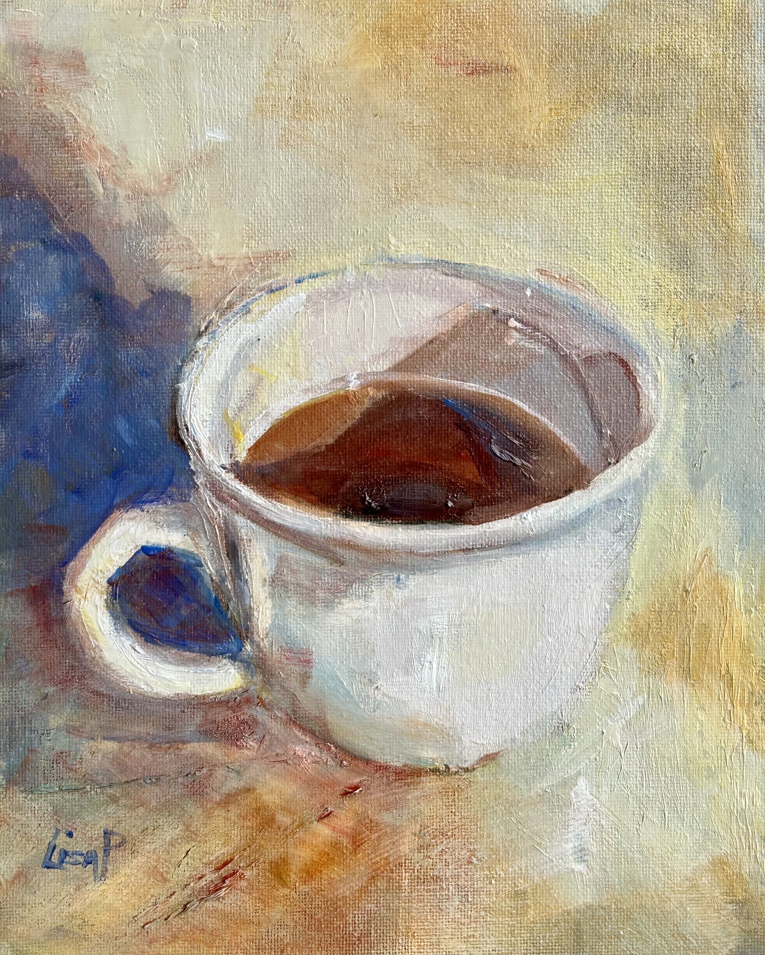 A 6 x 6" fine art acrylic painting by artist Lisa Perrin is now showing at Hunter Guise Gallery